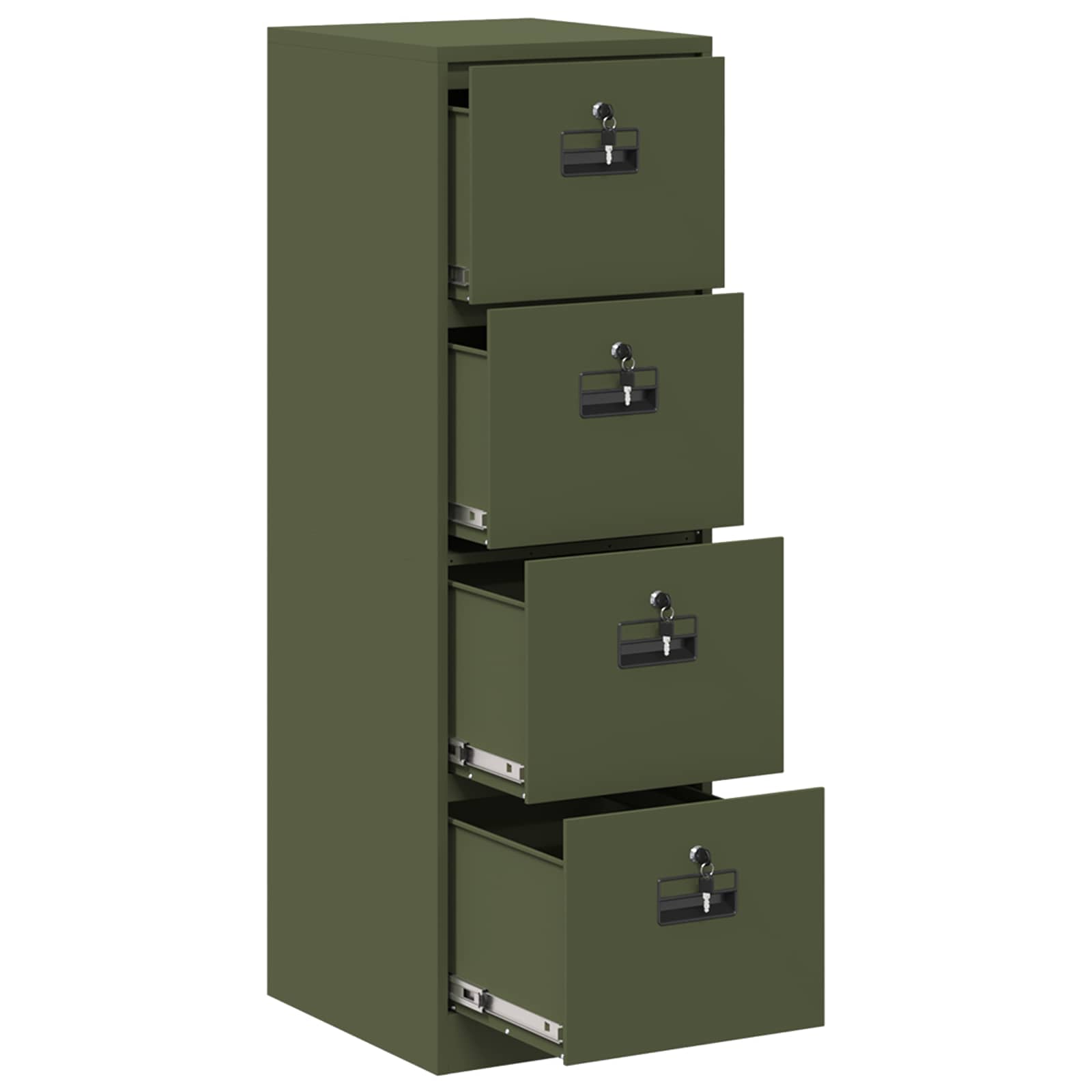 Kabinet za datoteke 2 pcs Maslinasto zelena 44 x 50 x 139 cm