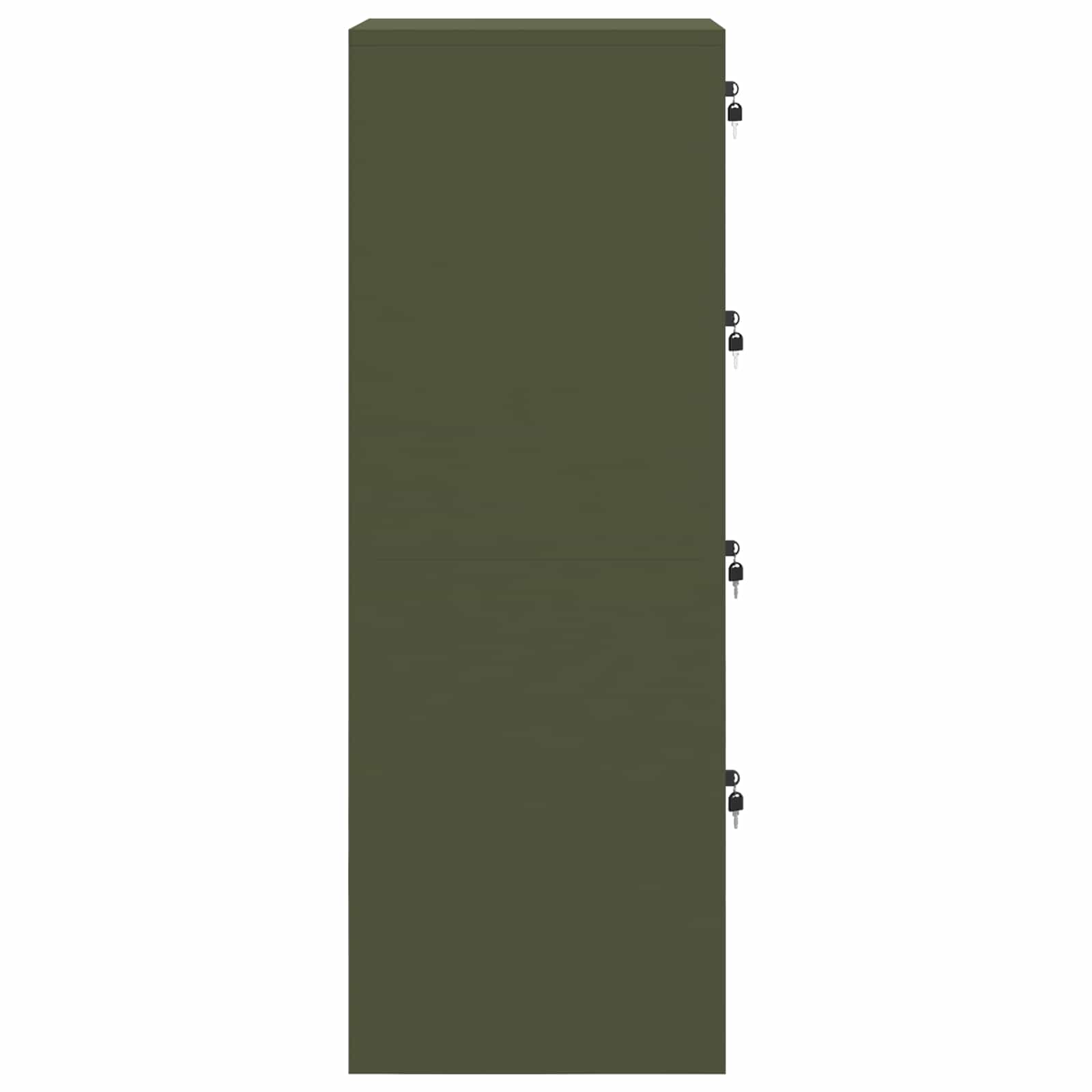 Kabinet za datoteke 2 pcs Maslinasto zelena 44 x 50 x 139 cm