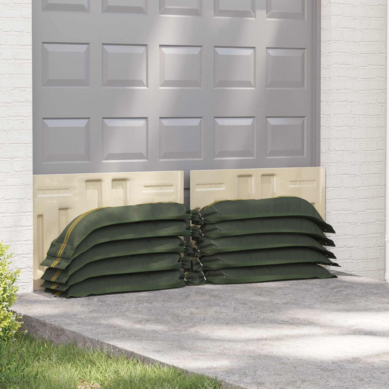 Vreće s pijeskom 100 pcs Tamnozelena 120 x 27 cm HDPE