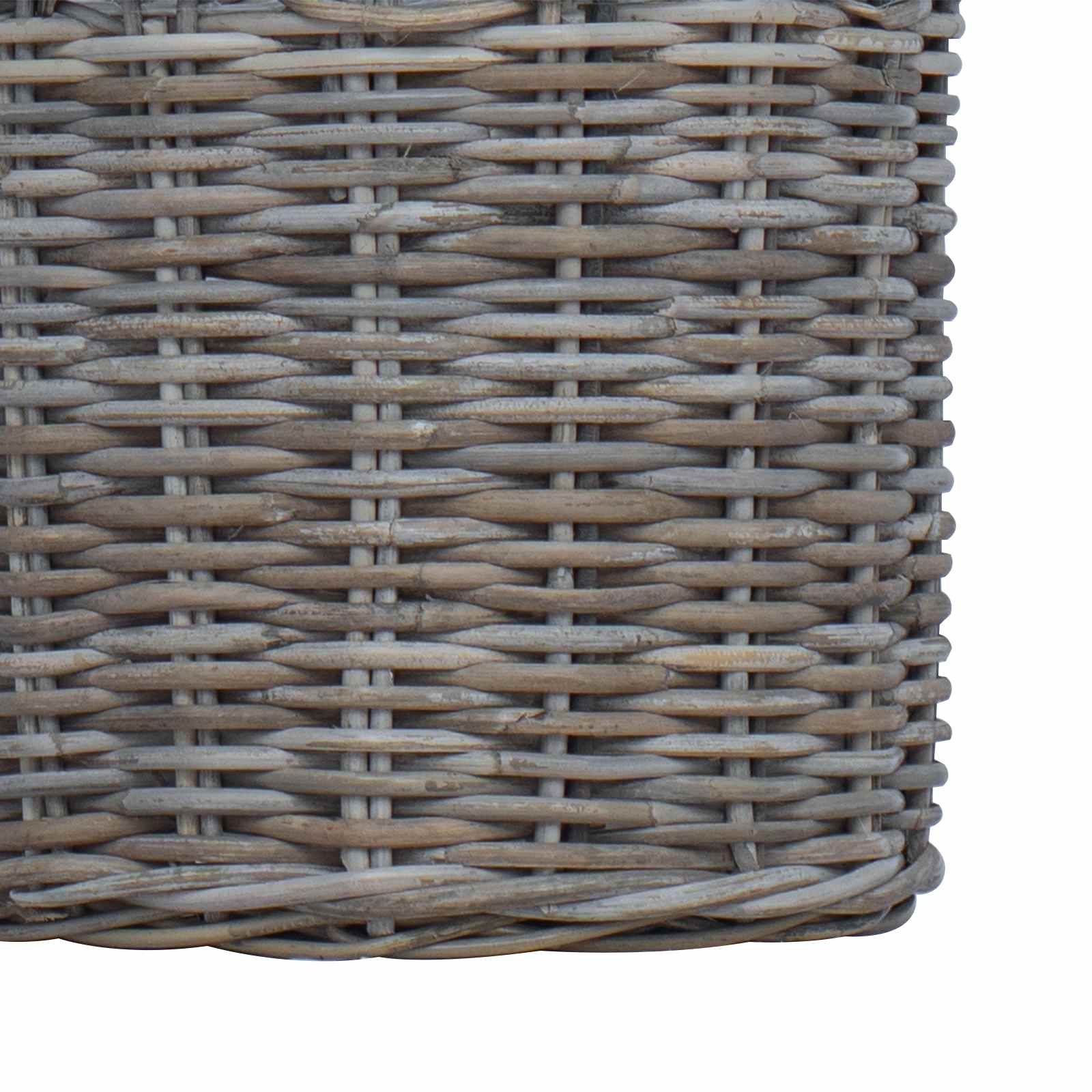 Košara za saksije s pohranom 3 pcs Kubu siva Kubu Ratan