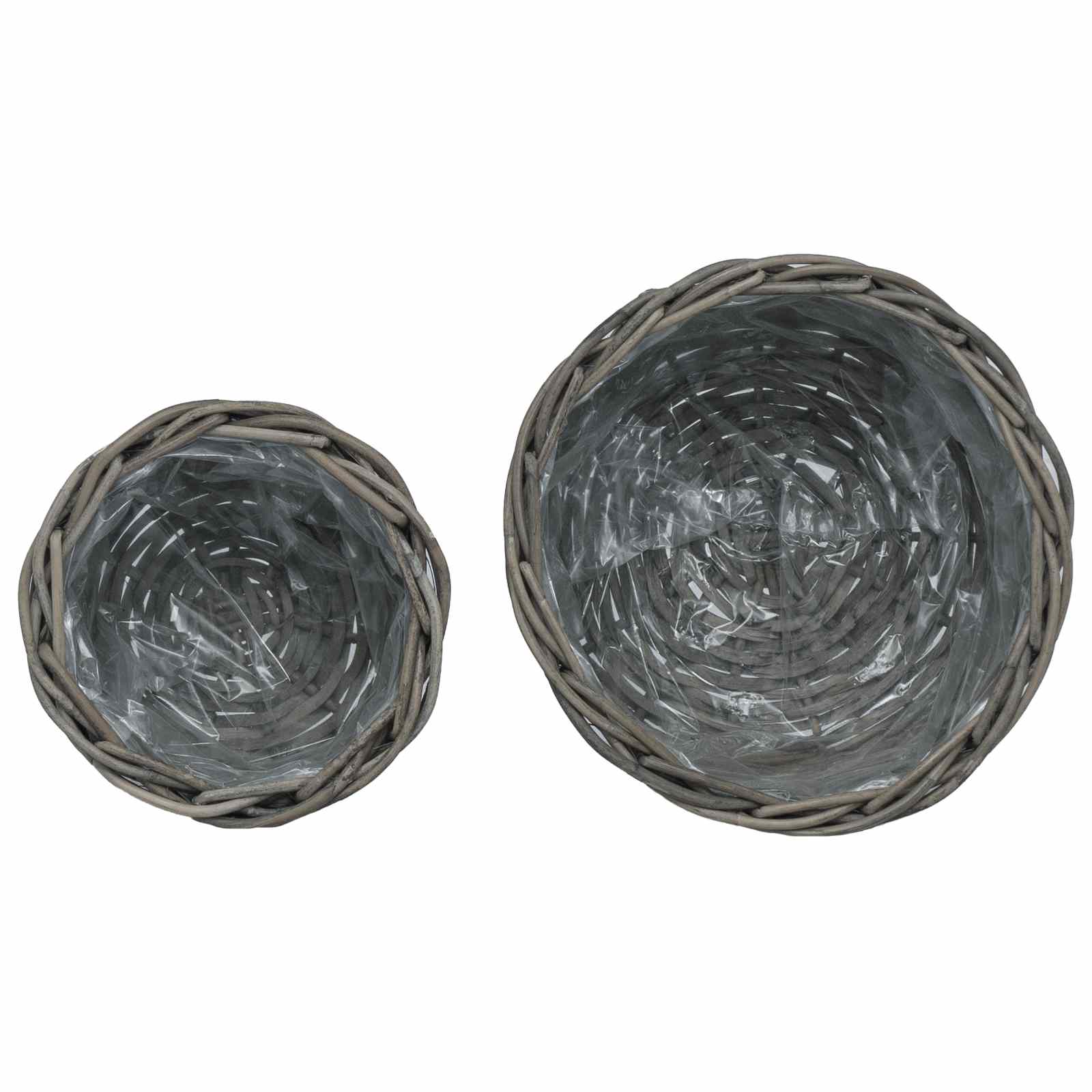 Saksija Košara s pohranom 2 pcs Siva Kubu Ratan