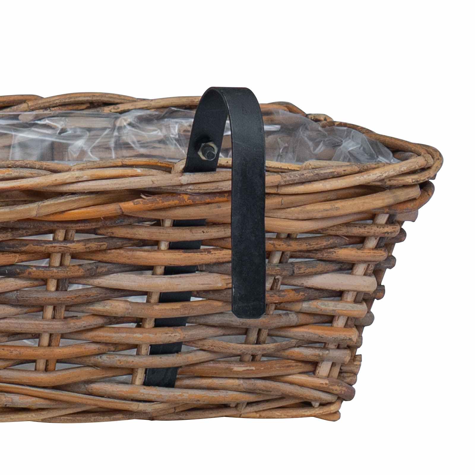 Viseća Košara za Saksije s pohranom 2 pcs Smeđa 48 x 22 x 15 cm