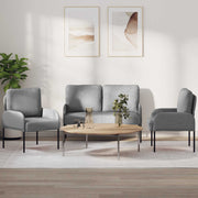 Setovi sofa 3 pcs Svijetlo siva 115 x 56 x 80 cm Šperploča