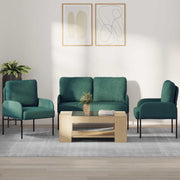 Setovi sofa 3 pcs Tamnozelena 115 x 56 x 80 cm Šperploča