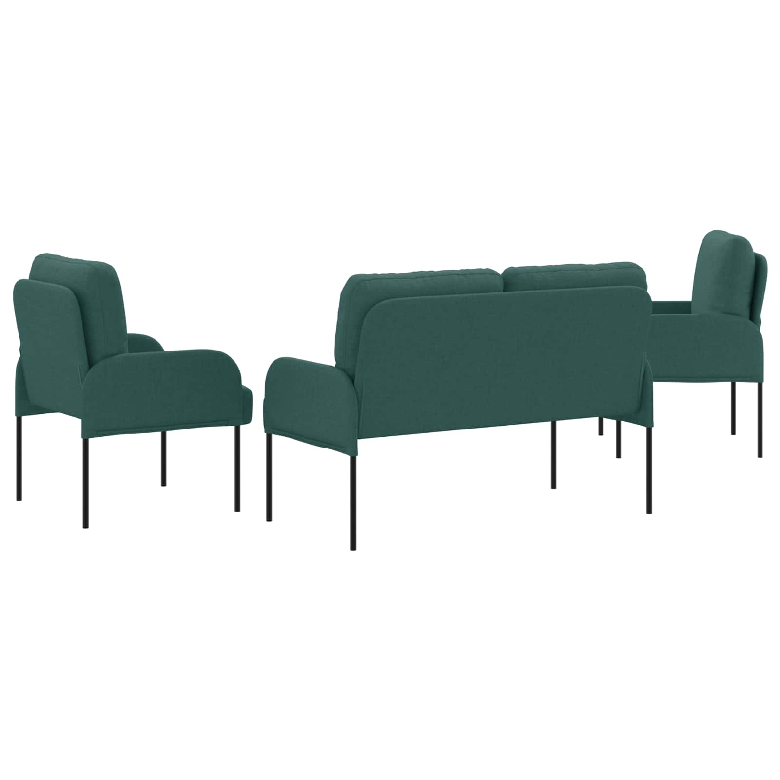 Setovi sofa 3 pcs Tamnozelena 115 x 56 x 80 cm Šperploča