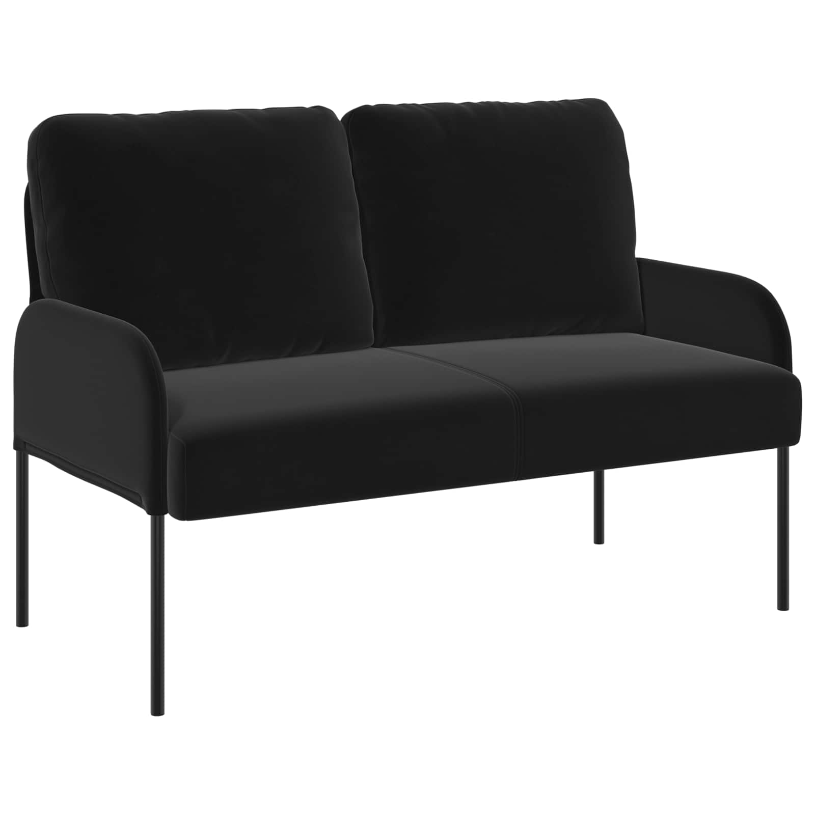 Setovi sofa s jastukom 3 pcs Crna 115 x 56 x 80 cm Šperploča