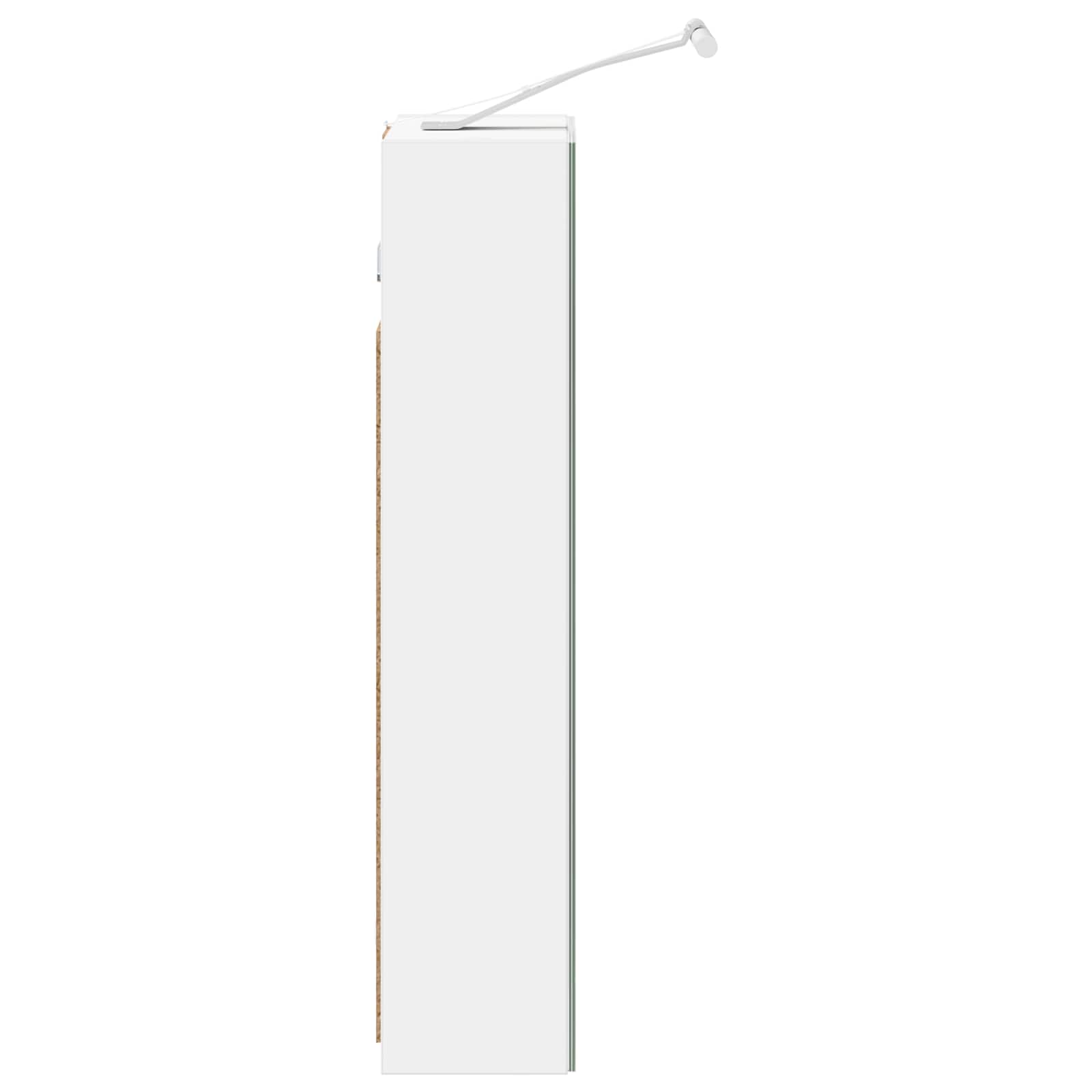 Kupaonski ormar s ogledalom s policom Bijelo 30 x 10,5 x 50 cm