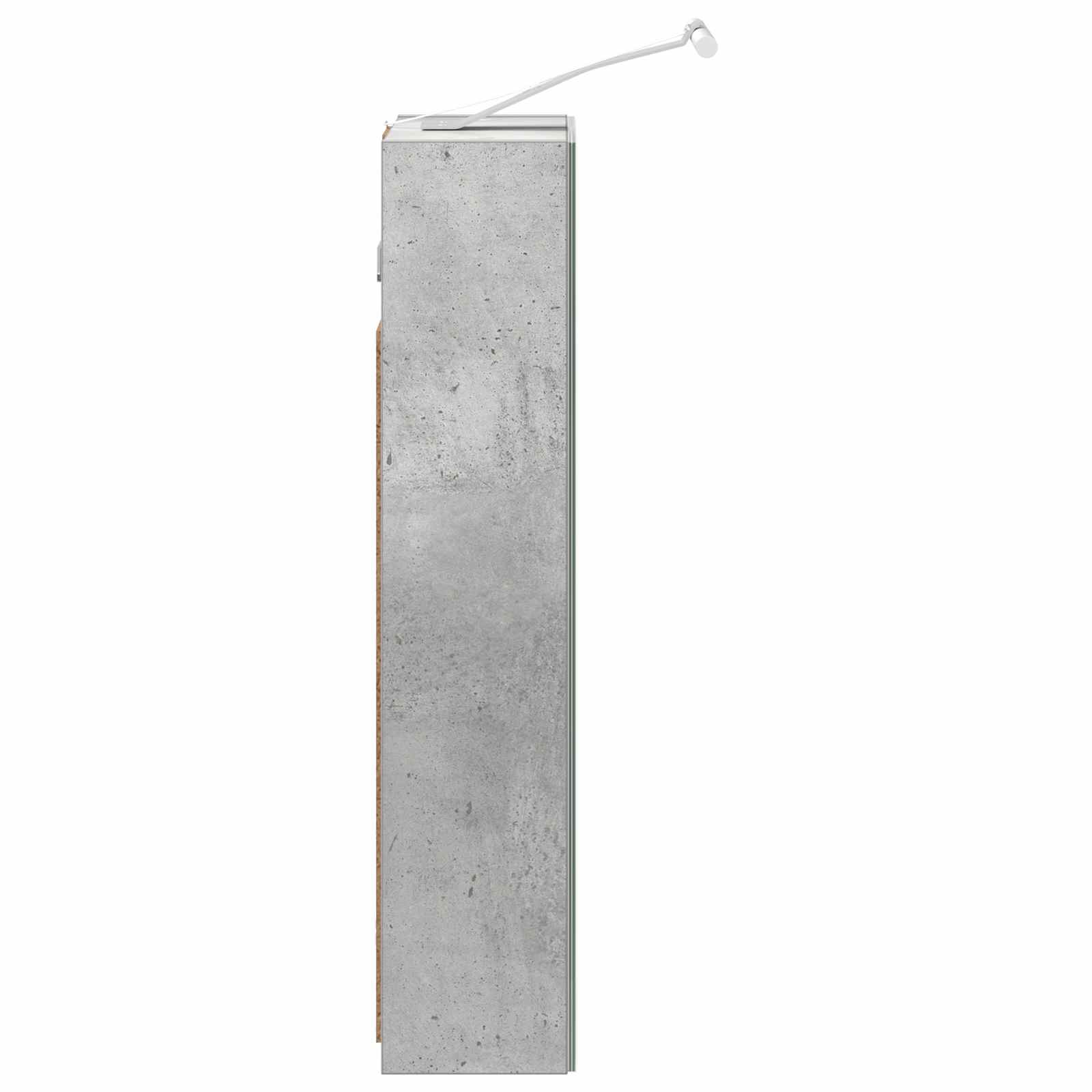Kupaonski ormar s ogledalom Betonski sivi 30 x 10,5 x 50 cm