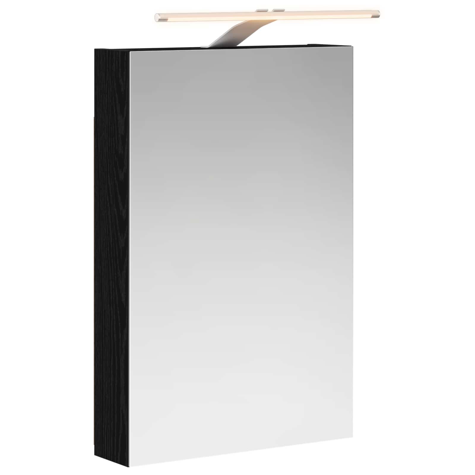 Kupaonski ormar s ogledalom Crni hrast 40 x 10,5 x 60,5 cm