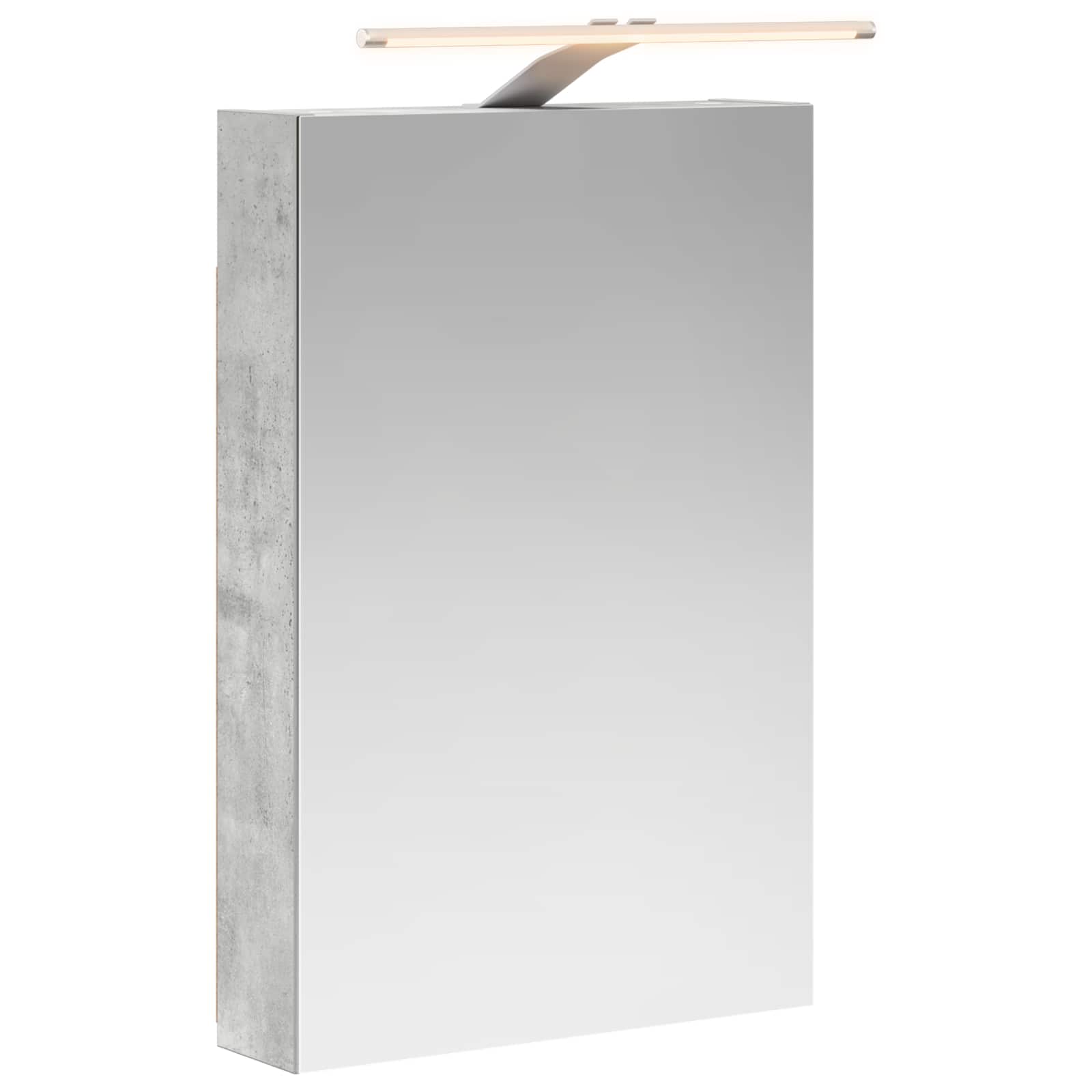 Kupaonski ormar s ogledalom Betonski sivi 40 x 10,5 x 60,5 cm