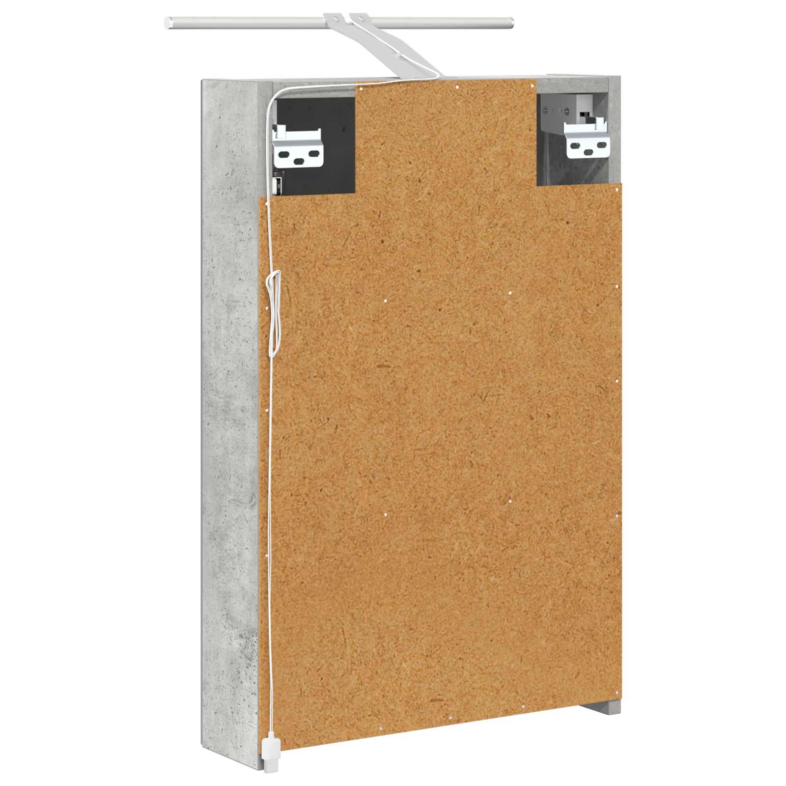 Kupaonski ormar s ogledalom Betonski sivi 40 x 10,5 x 60,5 cm