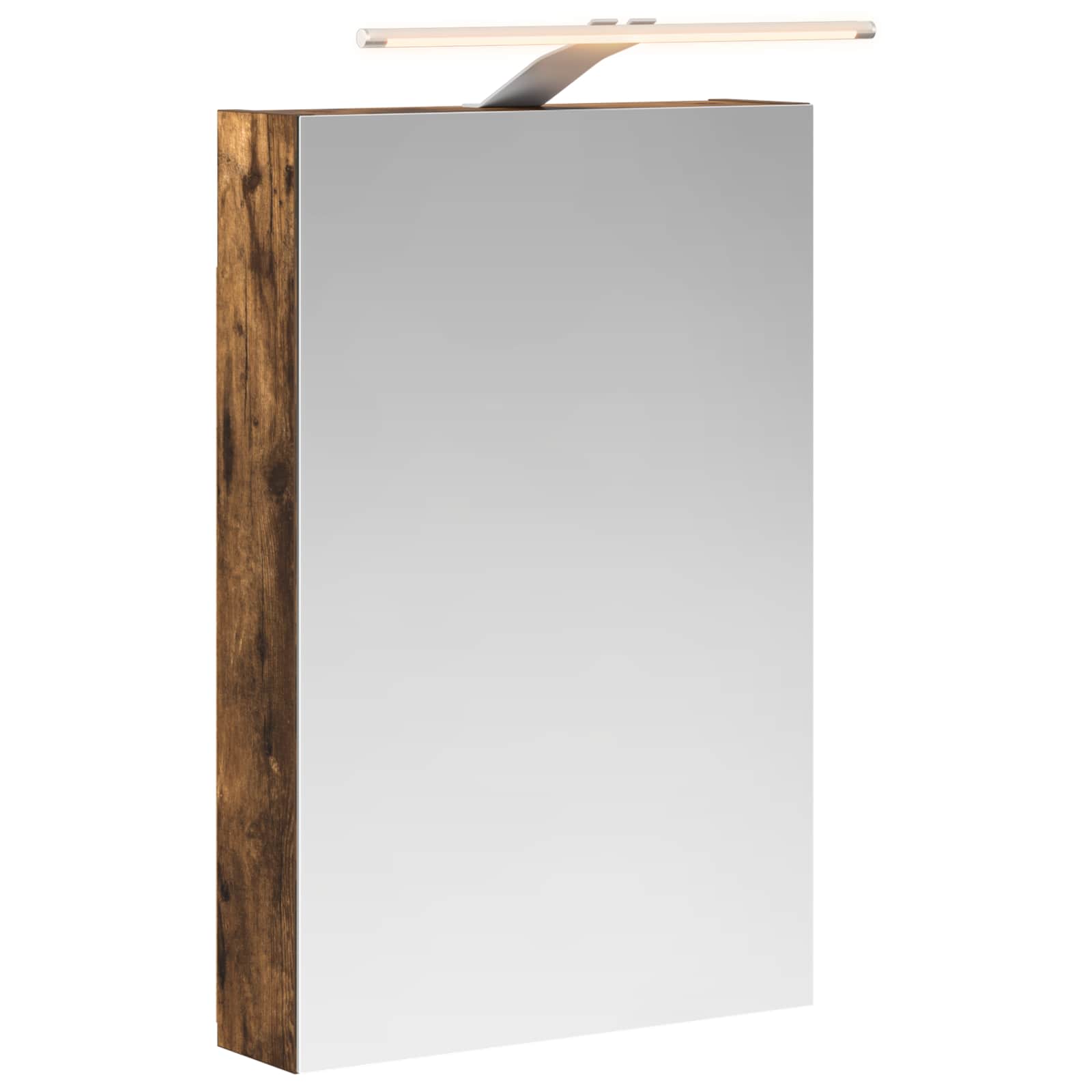 Kupaonski ormar s ogledalom Dimljeni hrast 40 x 10,5 x 60,5 cm