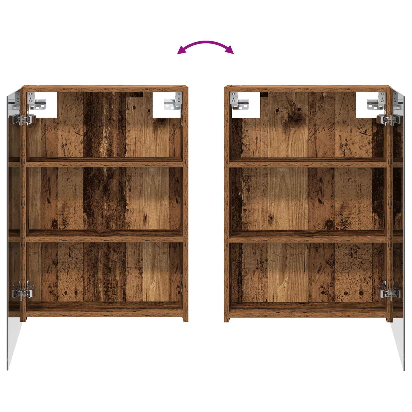 Kupaonski ormar s ogledalom Zidne Staro drvo 50 x 14,5 x 70 cm