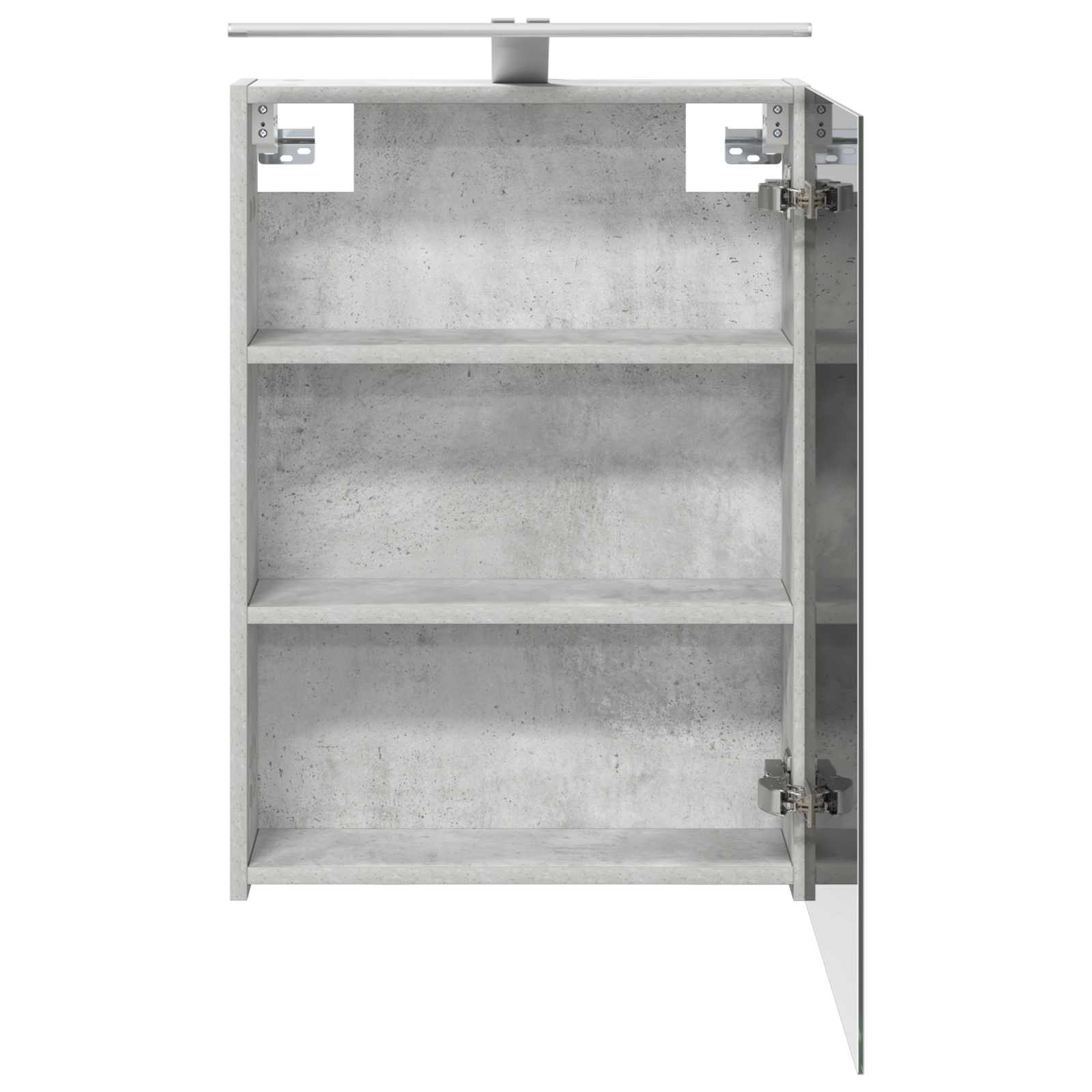 Kupaonski ormar s ogledalom Betonski sivi 50 x 14,5 x 70 cm