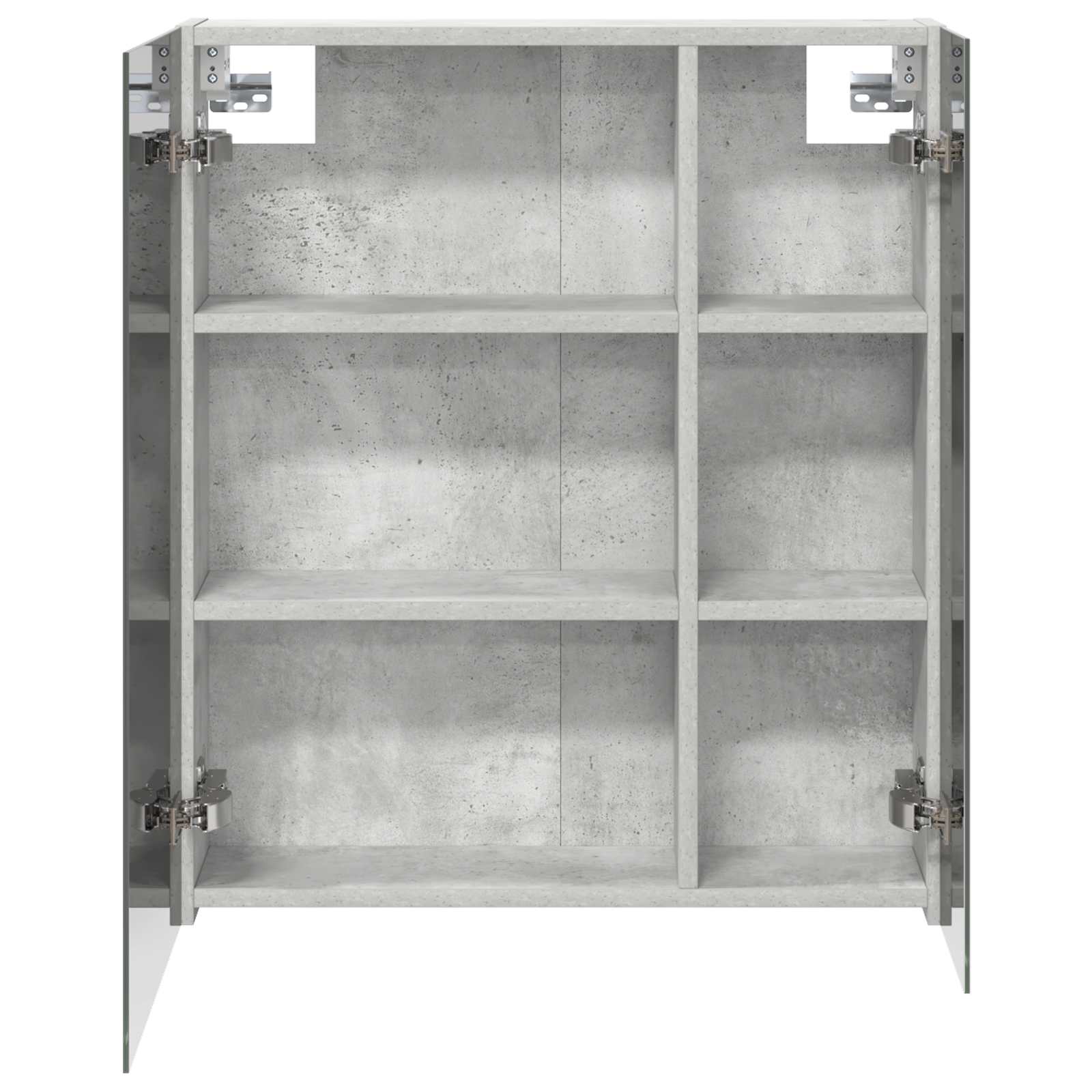 Kupaonski ormar s ogledalom Betonski sivi 60 x 14,5 x 70 cm