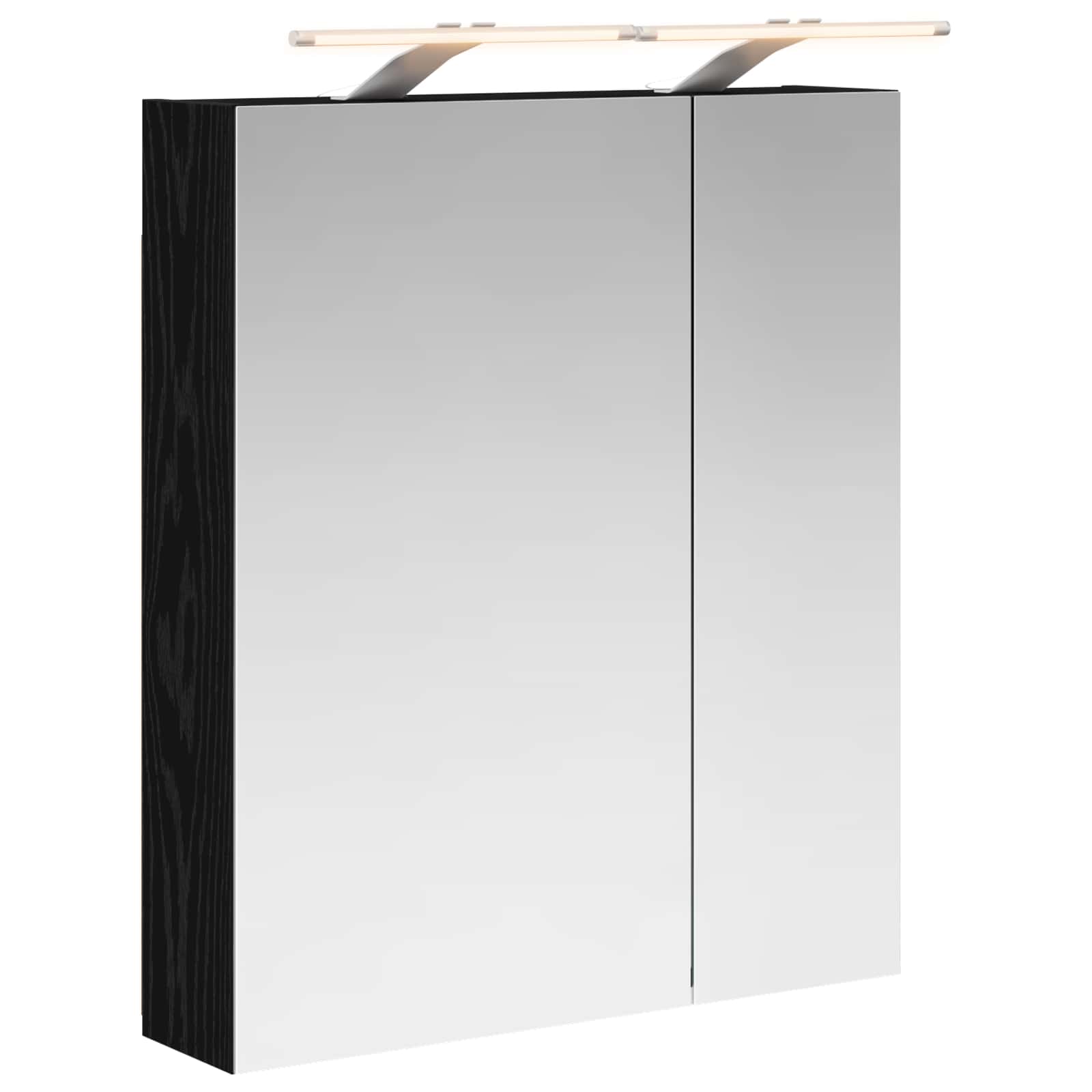 Kupaonski ormar s ogledalom Zidne Crni hrast 60 x 14,5 x 70 cm