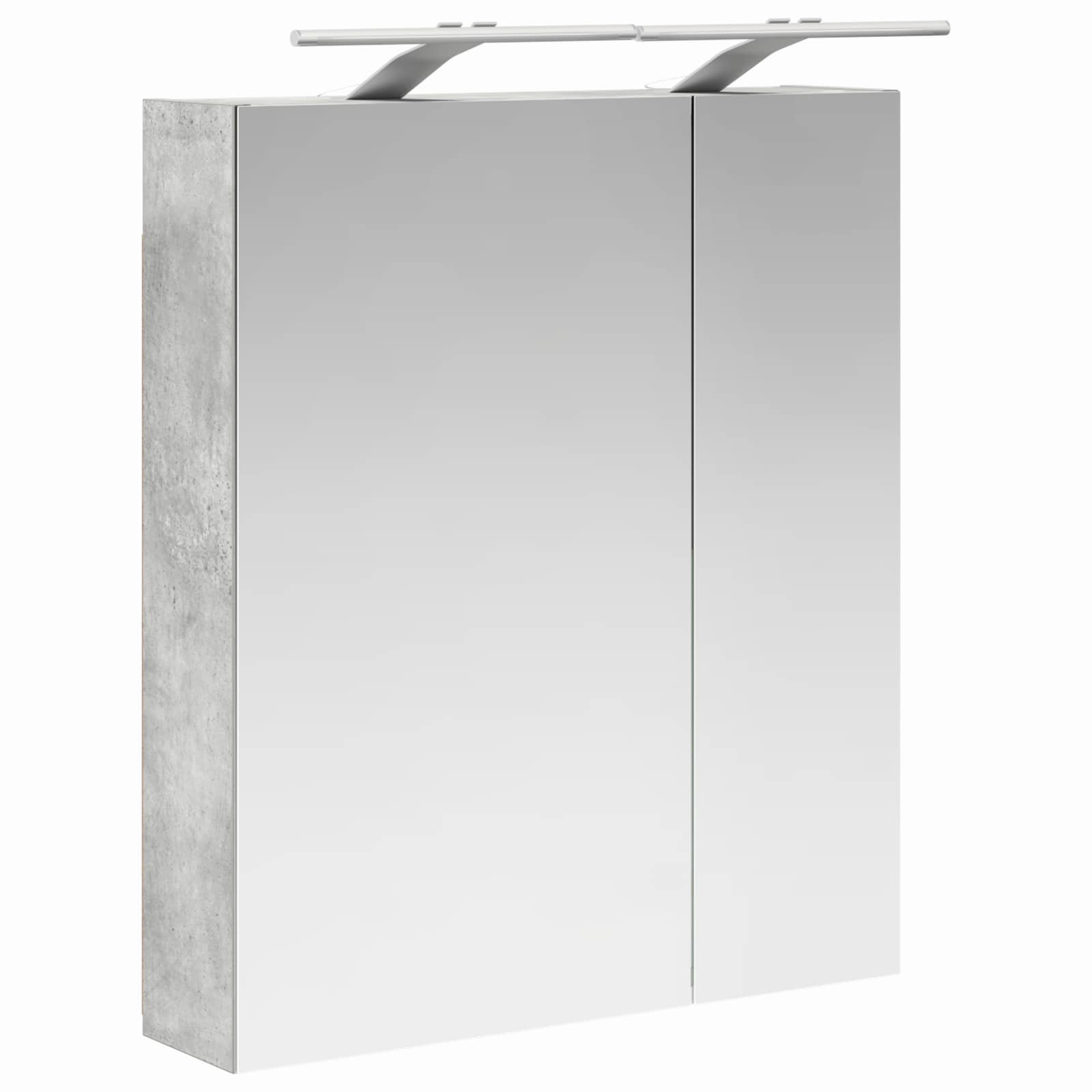 Kupaonski ormar s ogledalom Betonski sivi 60 x 14,5 x 70 cm