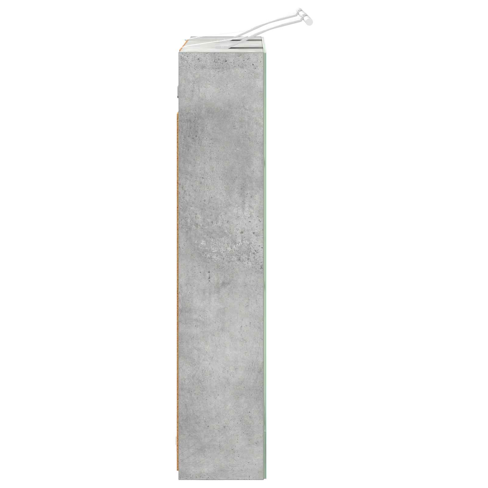 Kupaonski ormar s ogledalom Betonski sivi 60 x 14,5 x 70 cm