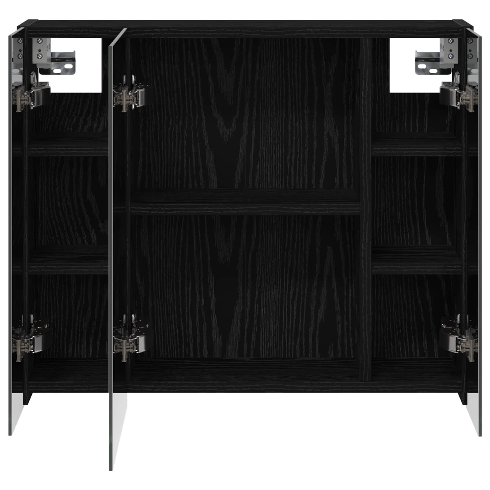 Kupaonski ormar s ogledalom Crni hrast 60 x 14,5 x 50 cm