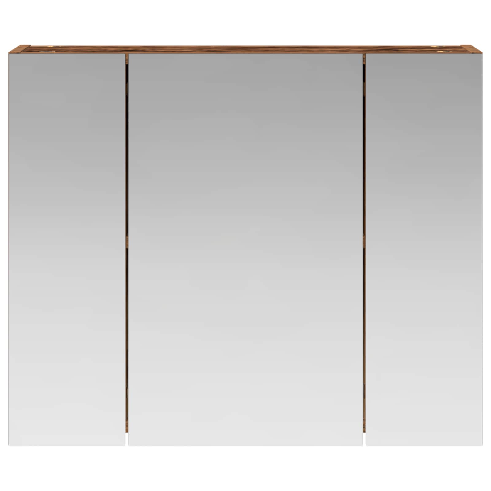 Kupaonski ormar s ogledalom Staro drvo 60 x 14,5 x 50 cm