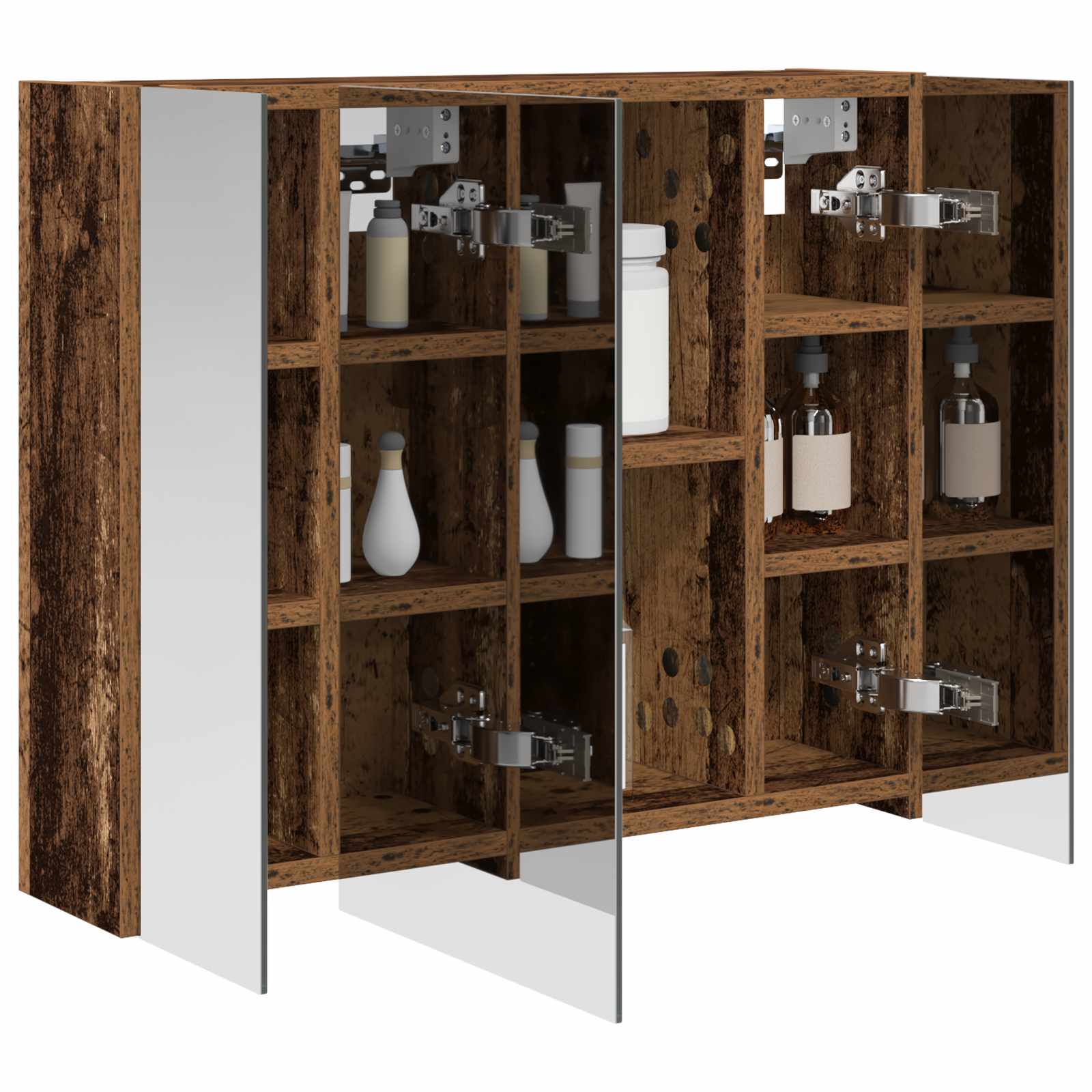 Kupaonski ormar s ogledalom Staro drvo 60 x 14,5 x 50 cm