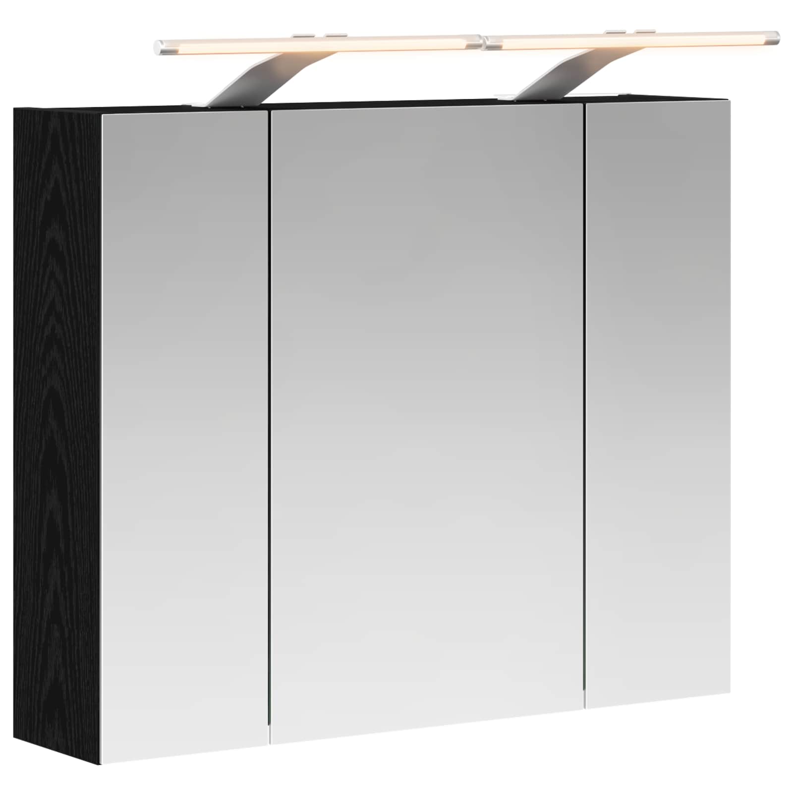 Kupaonski ormar s ogledalom Crni hrast 60 x 14,5 x 50 cm