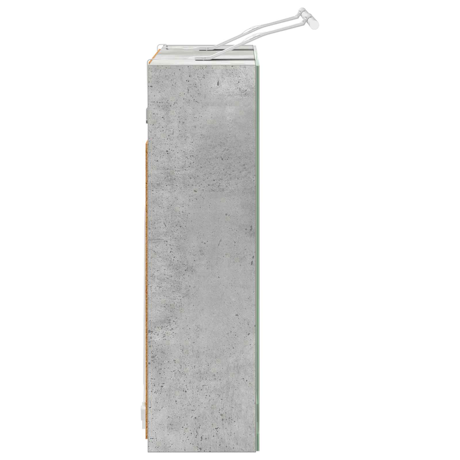 Kupaonski ormar s ogledalom Betonski sivi 60 x 14,5 x 50 cm