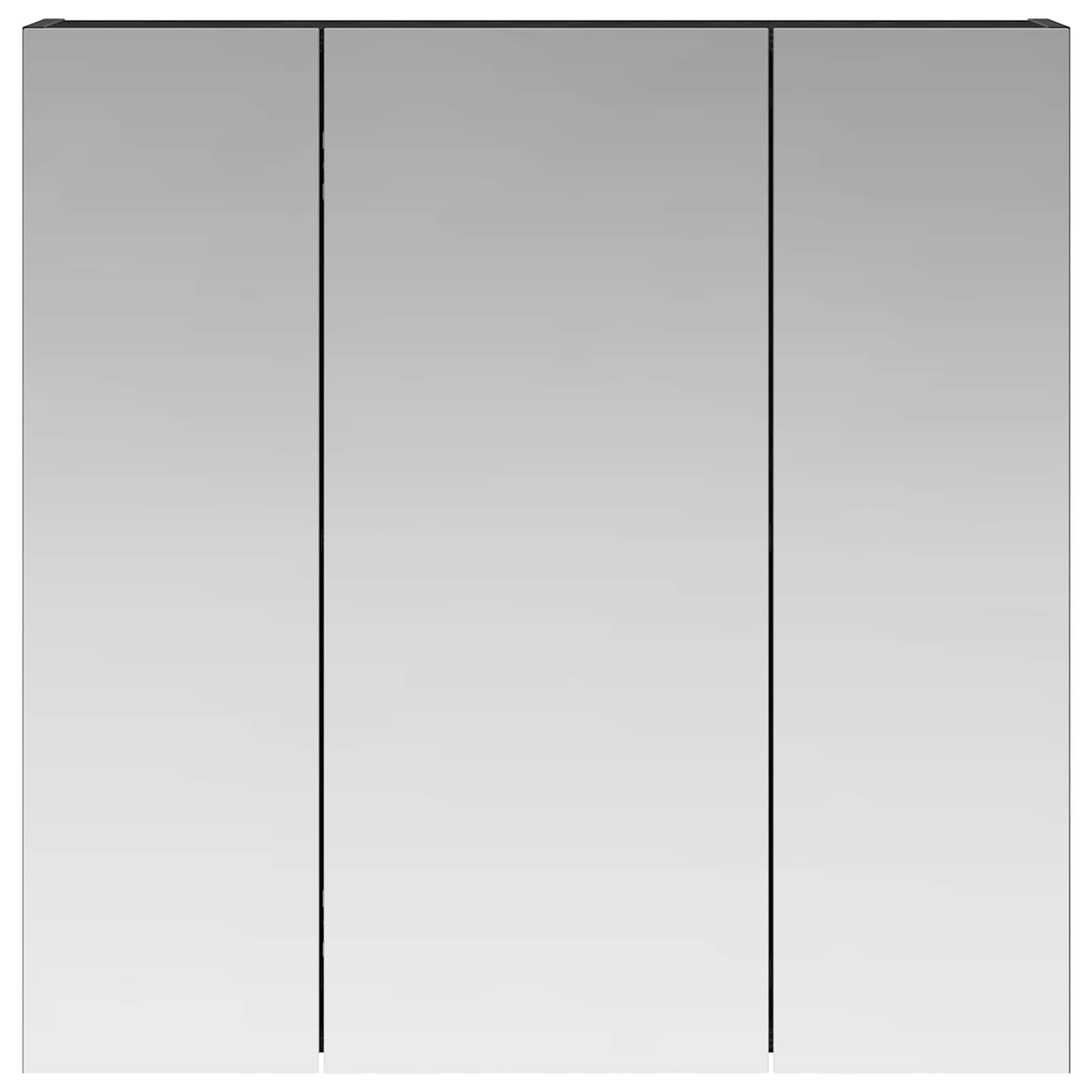 Kupaonski ormar s ogledalom Crni hrast 70 x 14,5 x 70 cm