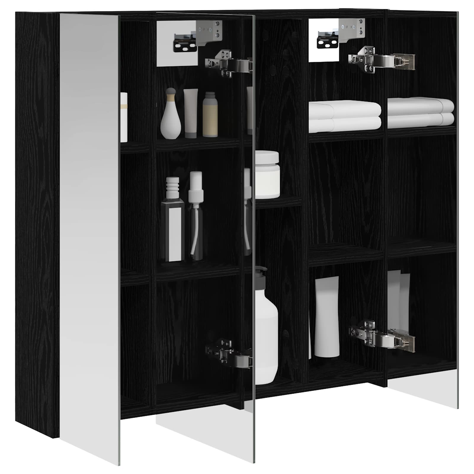 Kupaonski ormar s ogledalom Crni hrast 70 x 14,5 x 70 cm