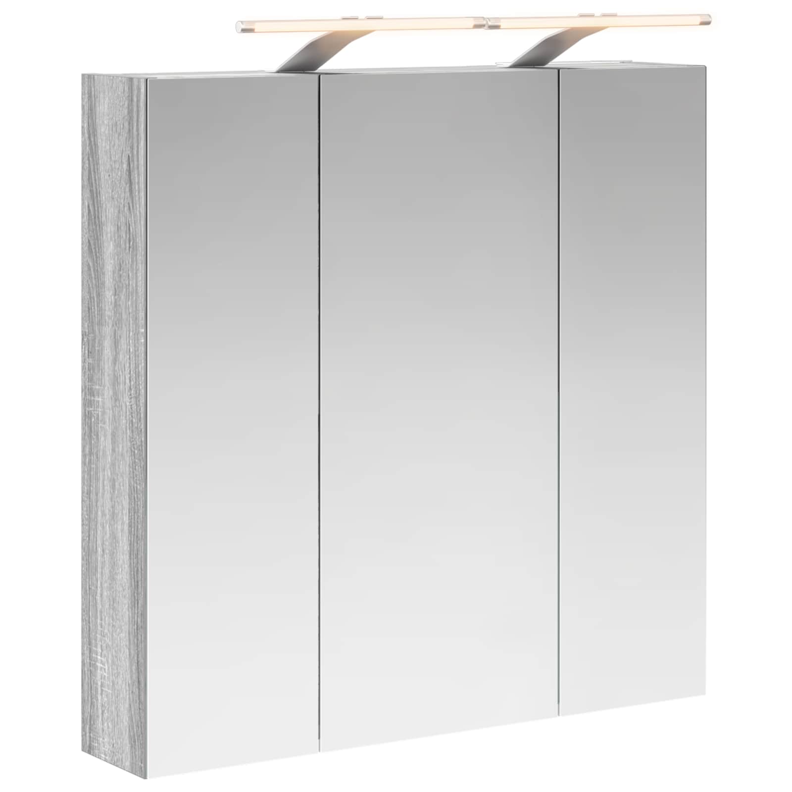 Kupaonski ormar s ogledalom Siva Sonoma 70 x 14,5 x 70 cm