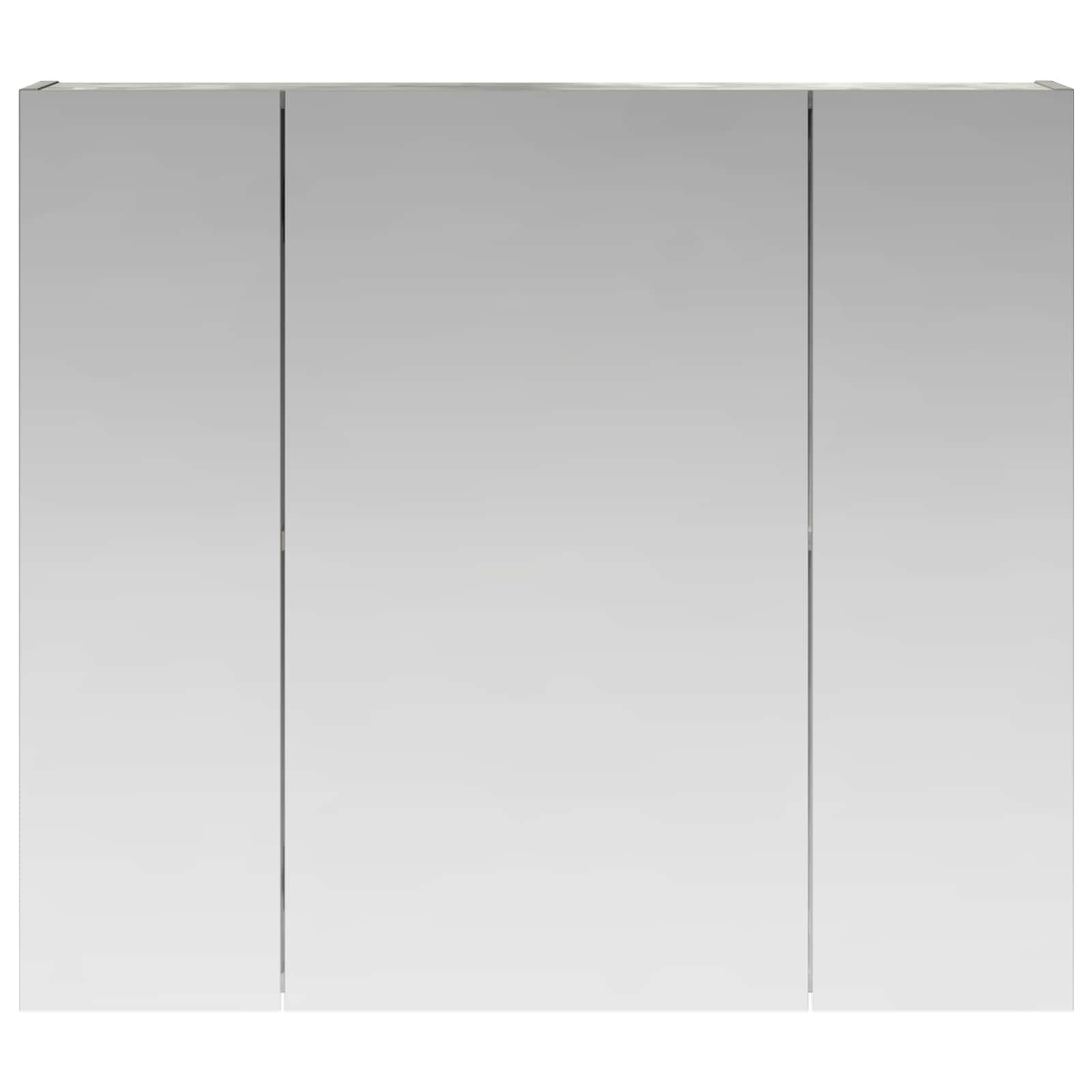 Kupaonski ormar s ogledalom Betonski sivi 80 x 14.5 x 70 cm