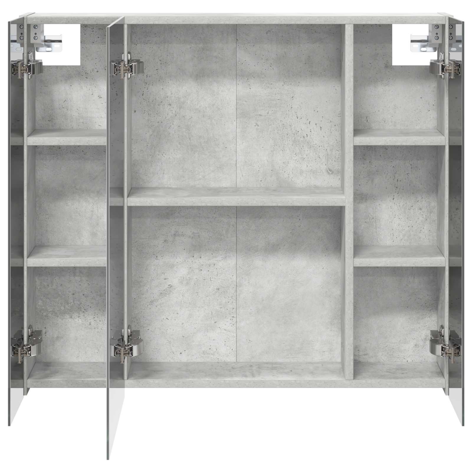 Kupaonski ormar s ogledalom Betonski sivi 80 x 14.5 x 70 cm