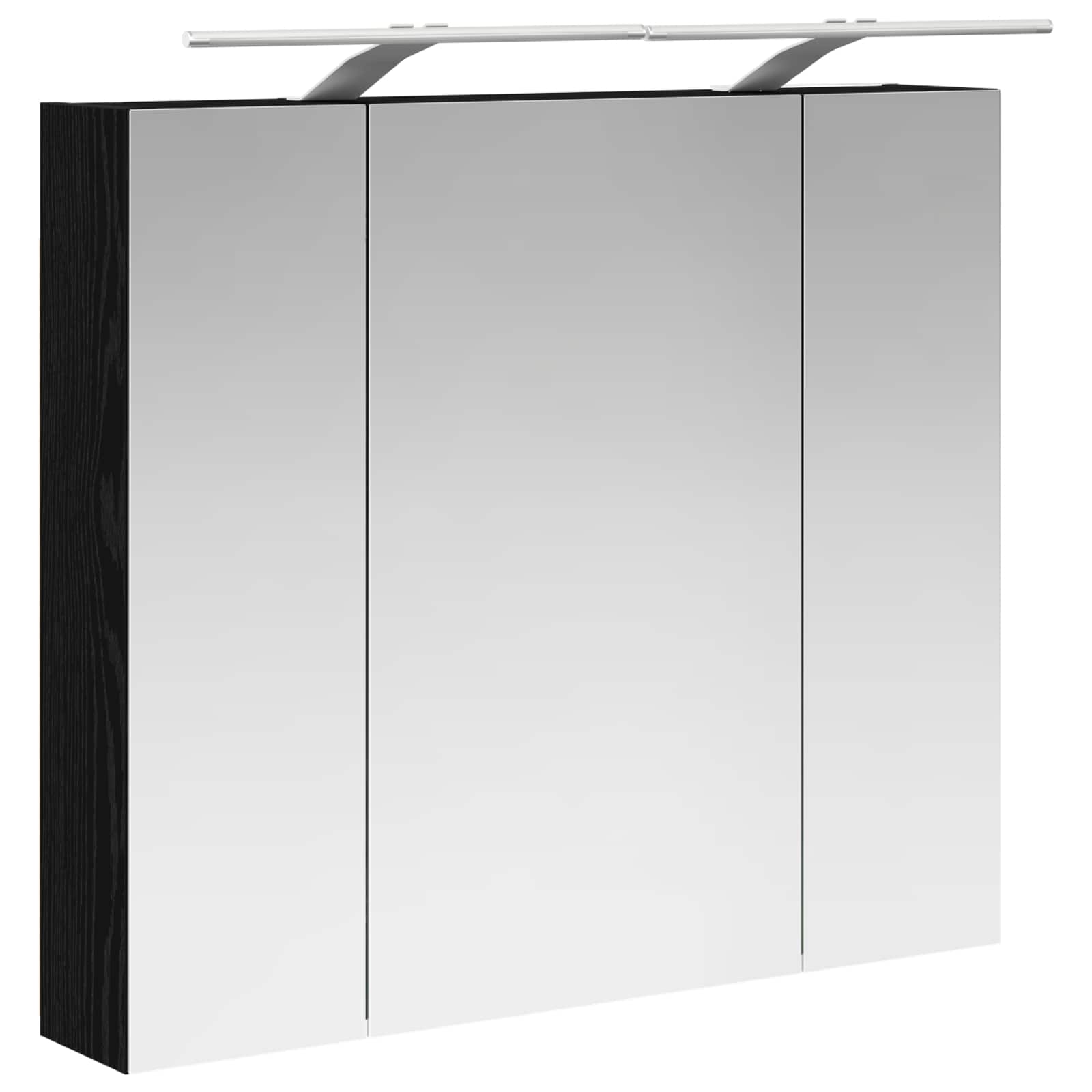 Kupaonski ormar s ogledalom Zidne Crni hrast 80 x 14.5 x 70 cm