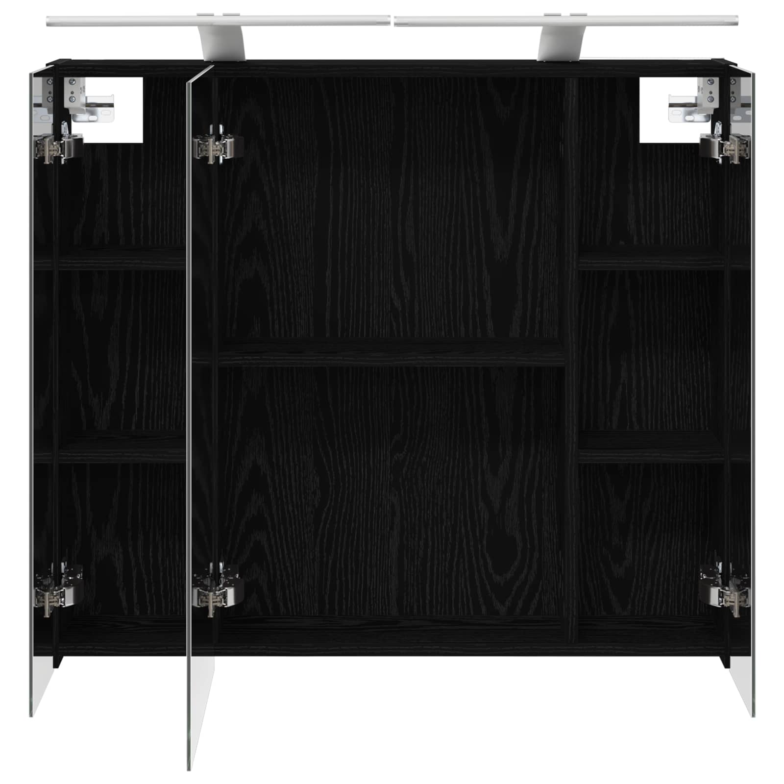 Kupaonski ormar s ogledalom Zidne Crni hrast 80 x 14.5 x 70 cm