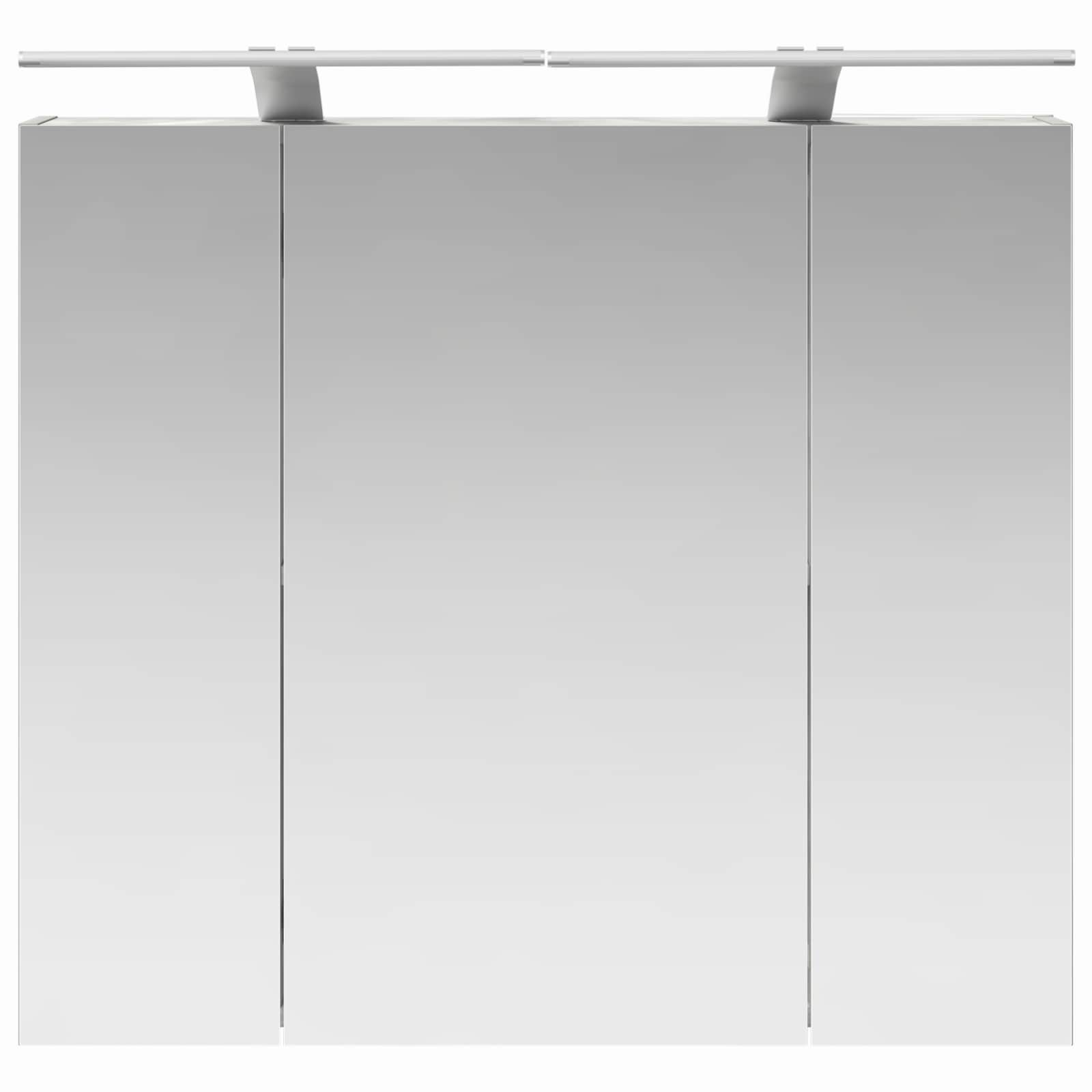 Kupaonski ormar s ogledalom Betonski sivi 80 x 14.5 x 70 cm