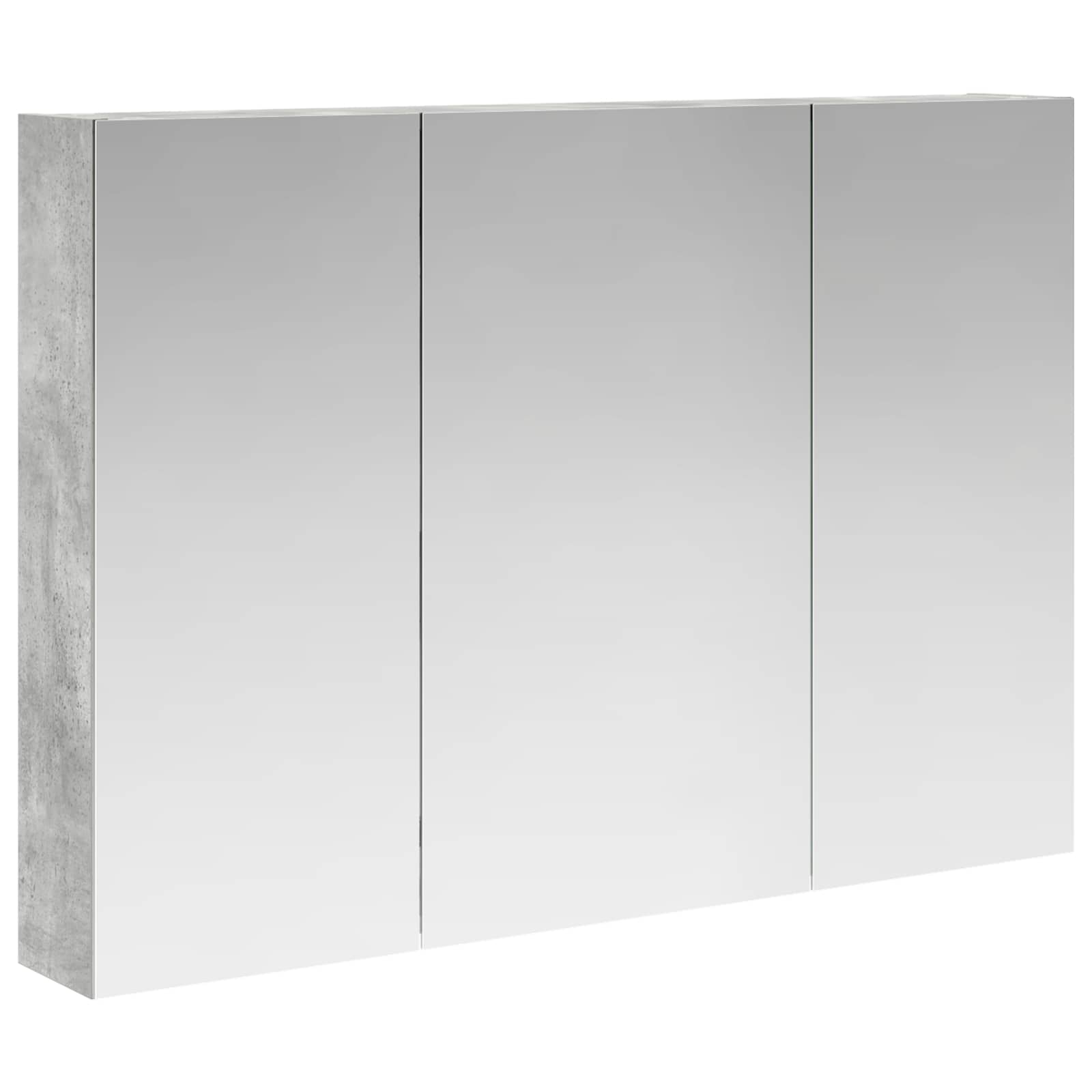 Kupaonski ormar s ogledalom Betonski sivi 100 x 14,5 x 70 cm