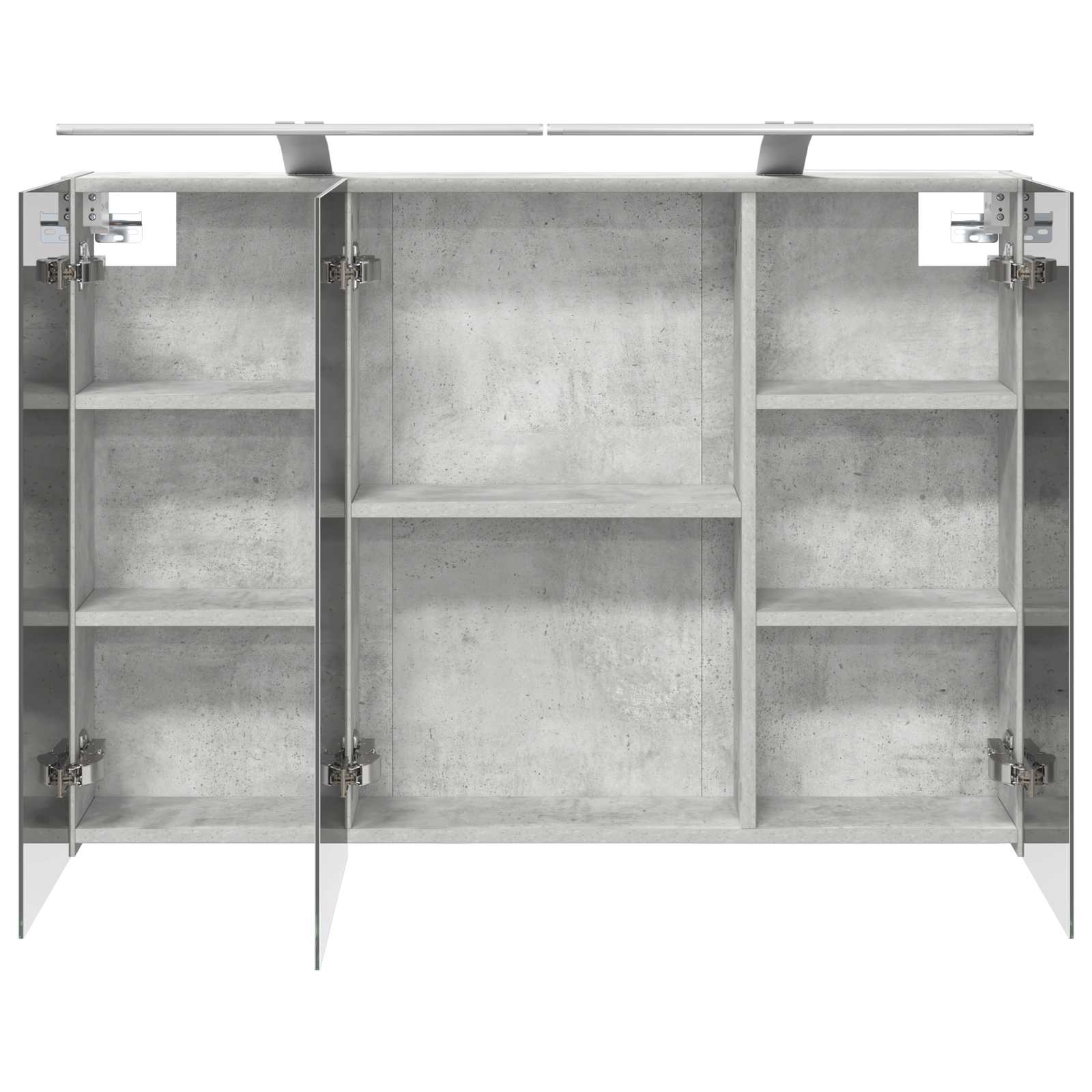 Kupaonski ormar s ogledalom Betonski sivi 100 x 14,5 x 70 cm