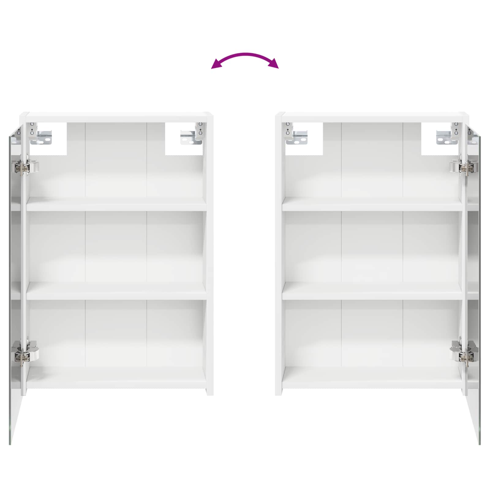 Kupaonski ormar s ogledalom s policom Bijelo 43 x 16 x 62.5 cm