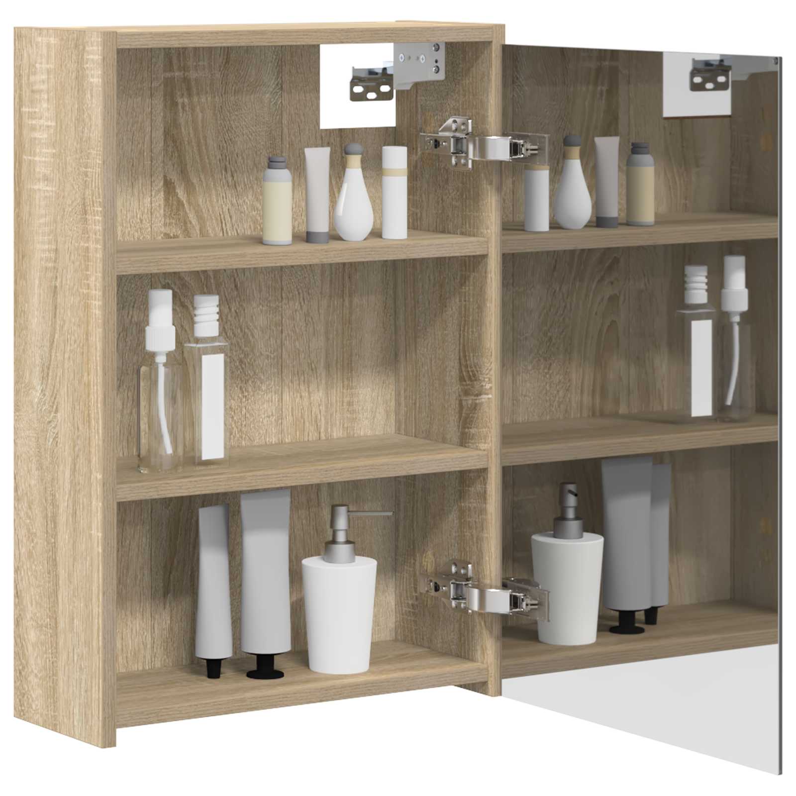 Kupaonski ormar s ogledalom Sonoma hrast 43 x 16 x 62.5 cm