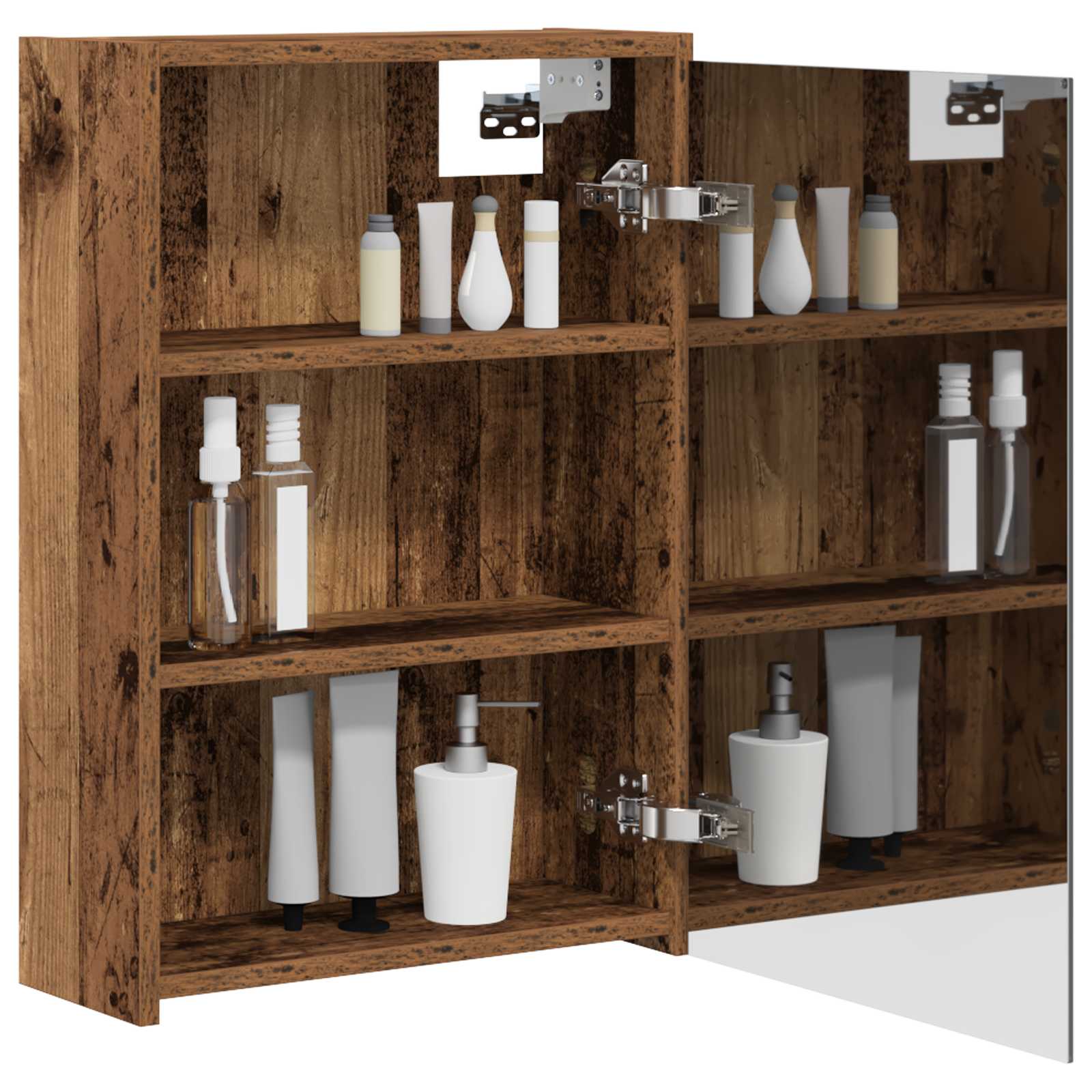 Kupaonski ormar s ogledalom Zidne Staro drvo 43 x 16 x 62.5 cm