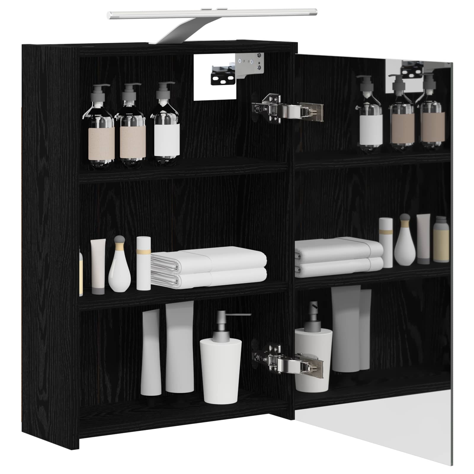 Kupaonski ormar s ogledalom Zidne Crni hrast 43 x 16 x 62.5 cm