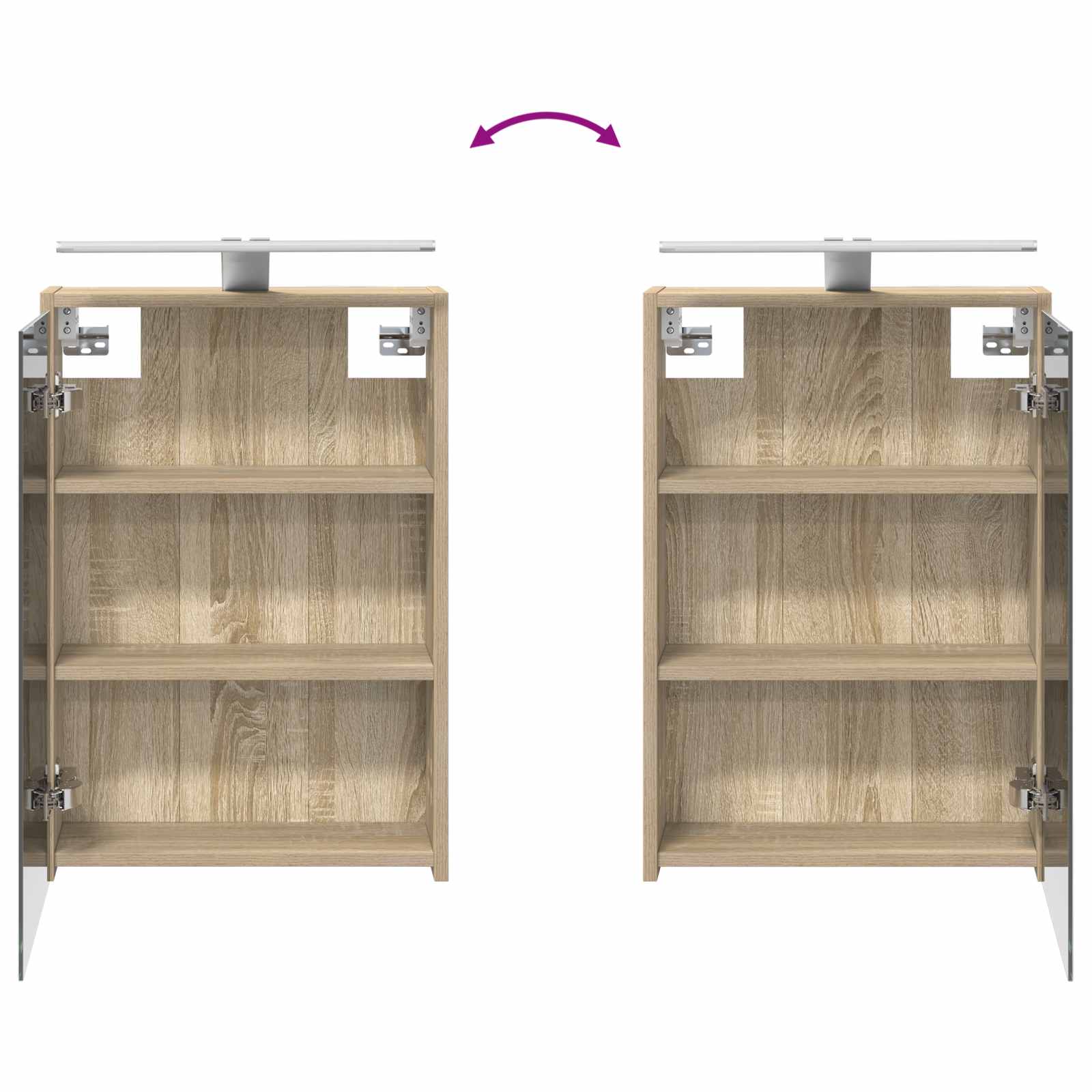 Kupaonski ormar s ogledalom Sonoma hrast 43 x 16 x 62.5 cm
