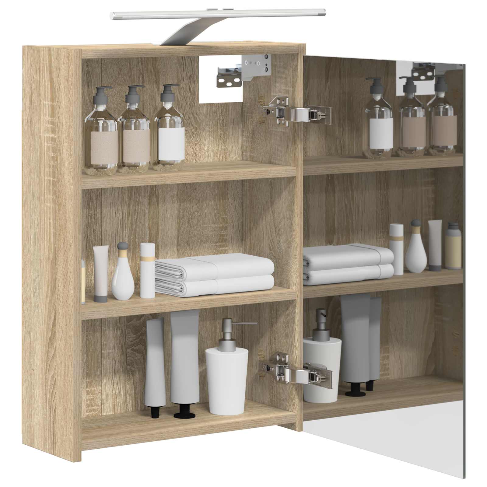 Kupaonski ormar s ogledalom Sonoma hrast 43 x 16 x 62.5 cm