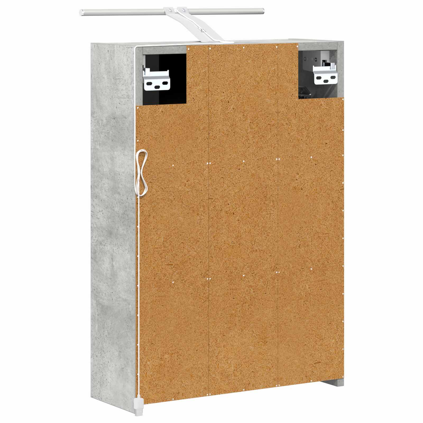 Kupaonski ormar s ogledalom Betonski sivi 43 x 16 x 62.5 cm