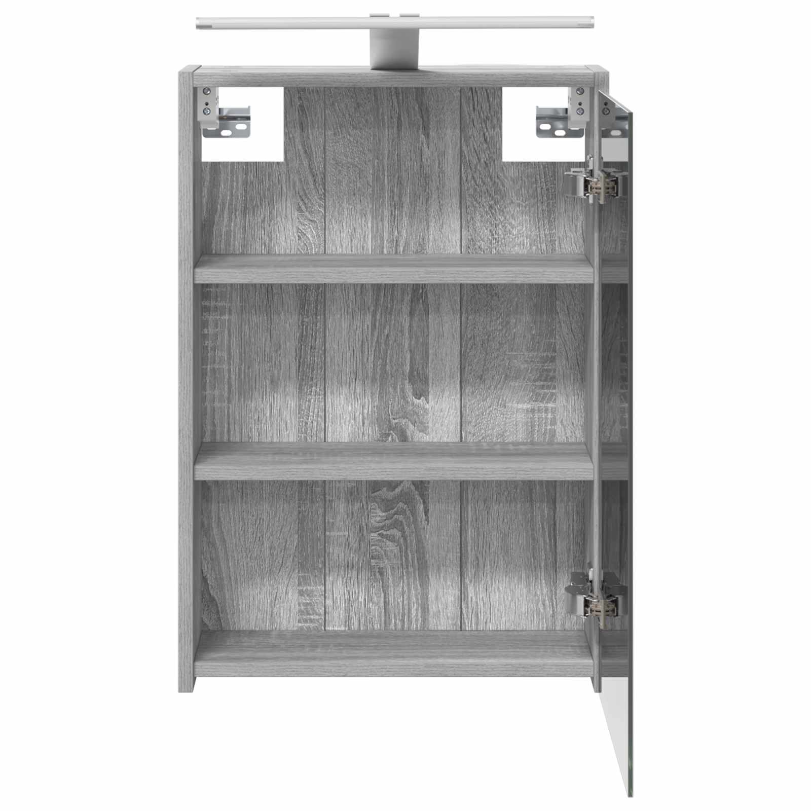Kupaonski ormar s ogledalom Zidne Siva Sonoma 43 x 16 x 62.5 cm
