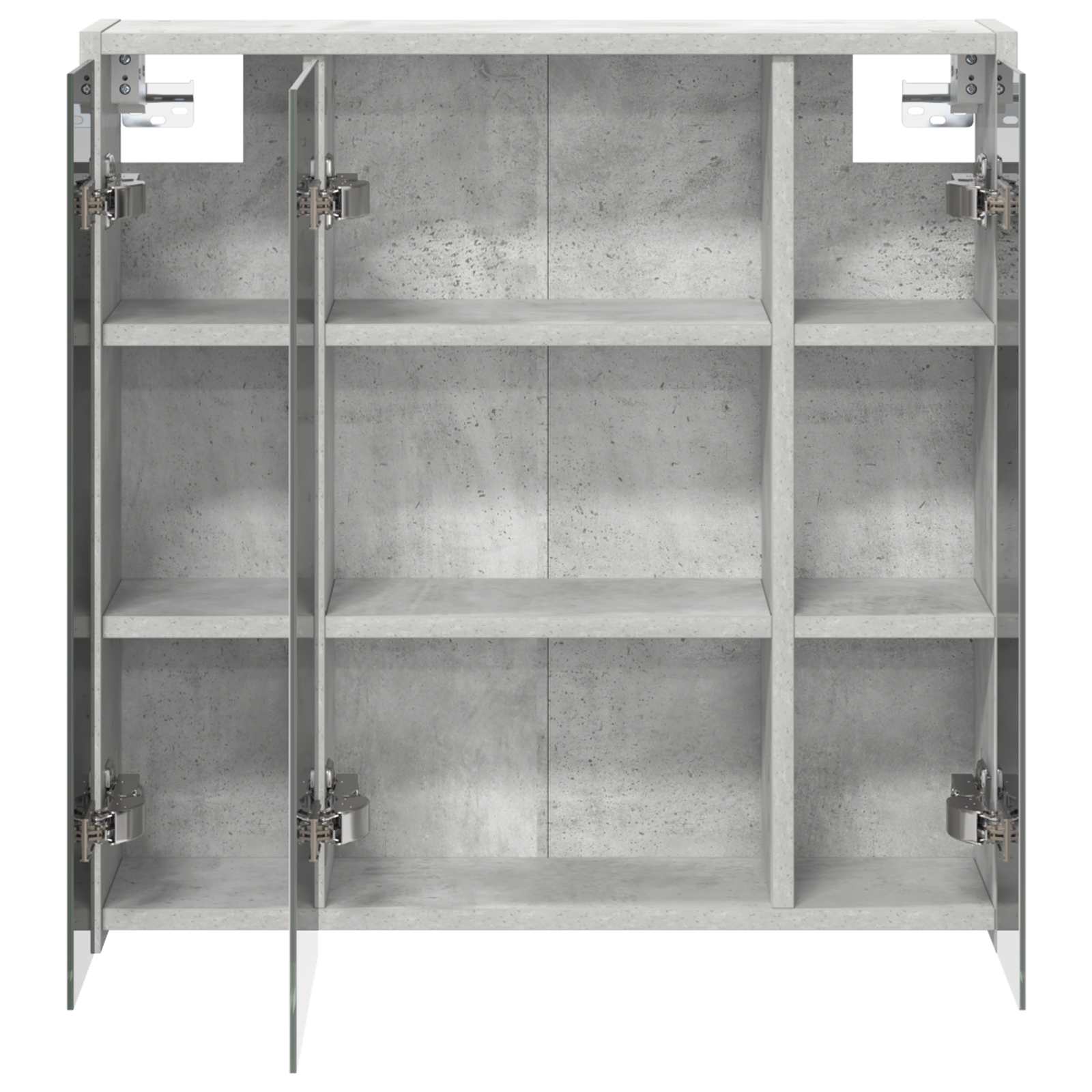 Kupaonski ormar s ogledalom Betonski sivi 63,5 x 16 x 62,5 cm
