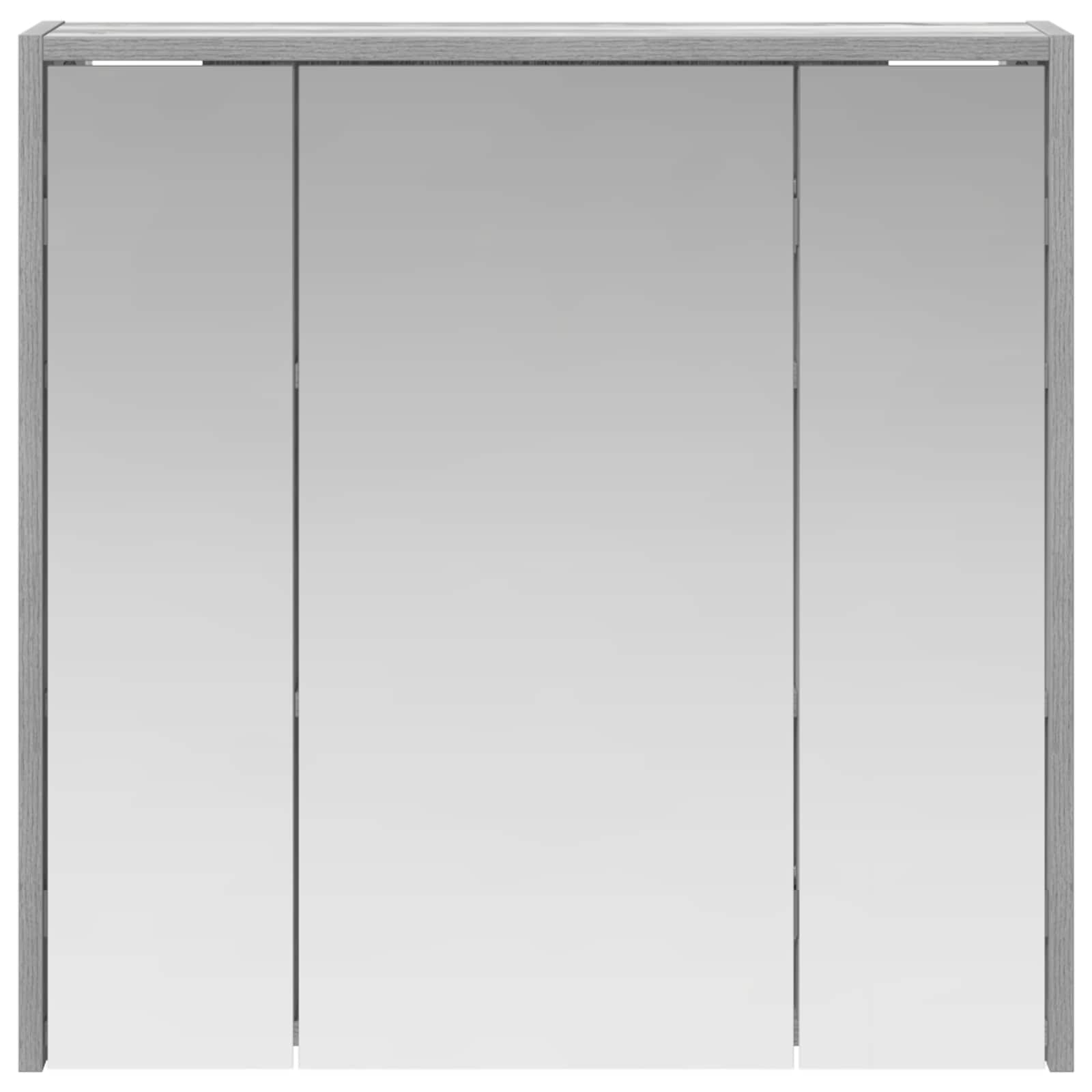 Kupaonski ormar s ogledalom Siva Sonoma 63,5 x 16 x 62,5 cm