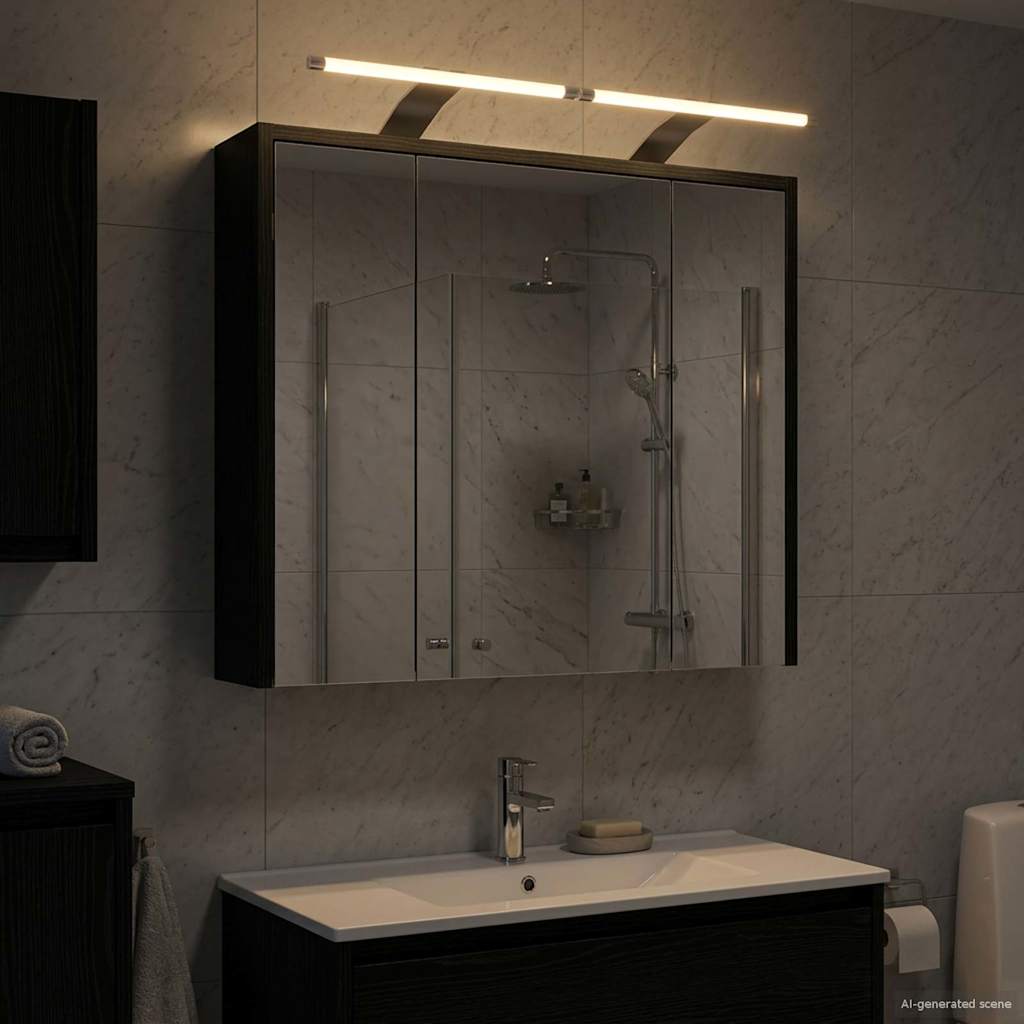 Kupaonski ormar s ogledalom Crni hrast 63,5 x 16 x 62,5 cm