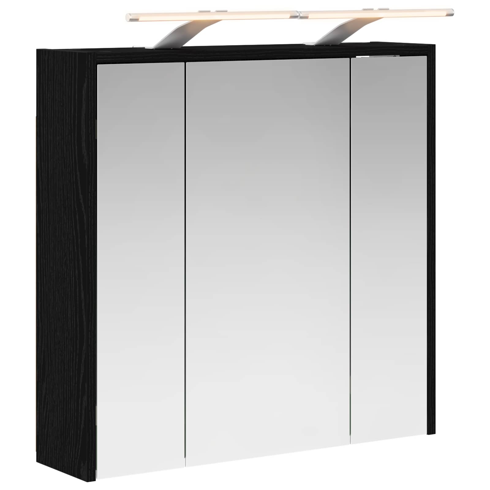 Kupaonski ormar s ogledalom Crni hrast 63,5 x 16 x 62,5 cm