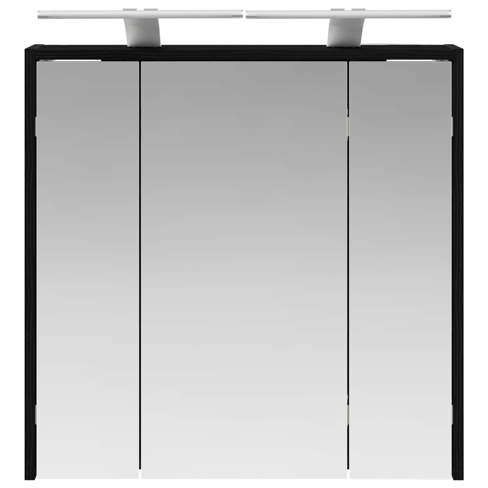 Kupaonski ormar s ogledalom Crni hrast 63,5 x 16 x 62,5 cm